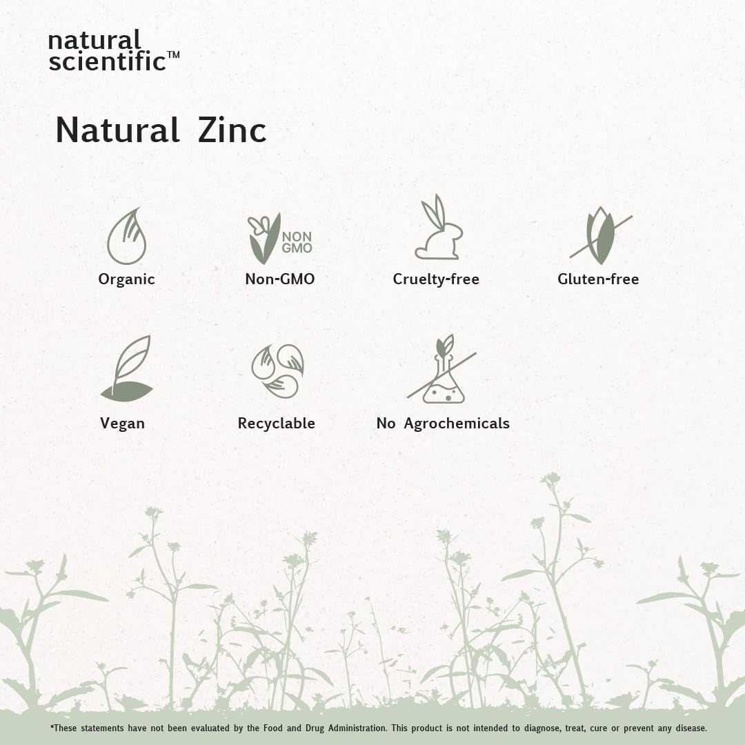 Plant-Based Organic Zinc Supplements 30mg for Men and Women - Non-GMO, Vegan, Gluten-Free - 60 Capsules - Premium Dietary Supplement