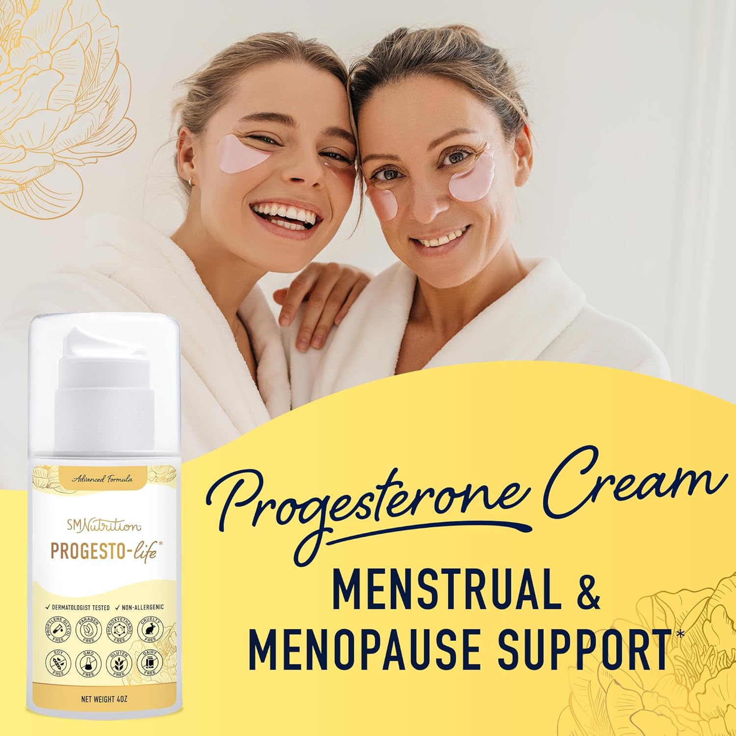 Plant Based PhytoEstrogen & Progesterone Cream Combo for Women | Hormone Balance Support (96 Servings Each)