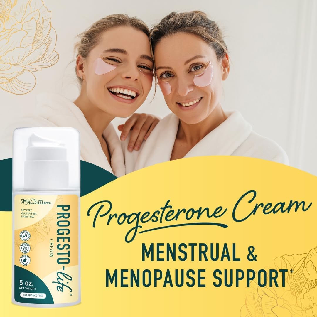 Plant Based PhytoEstrogen & Progesterone Cream for Hormone Balance in Women - 96 Servings Estrogen Cream + 120 Servings Progesterone Cream