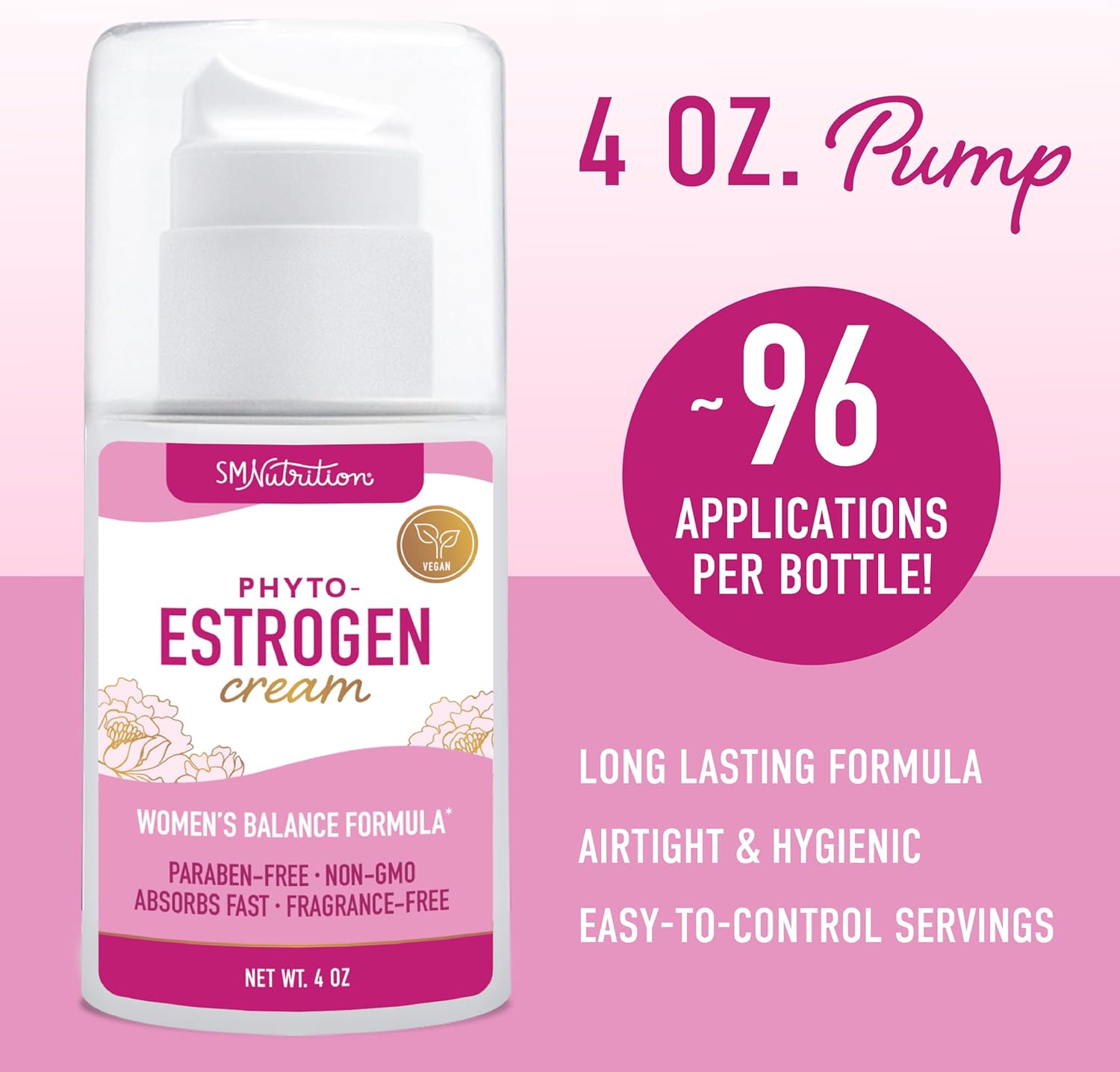 Plant Based PhytoEstrogen & Progesterone Cream for Hormone Balance in Women - 96 Servings Estrogen Cream + 120 Servings Progesterone Cream