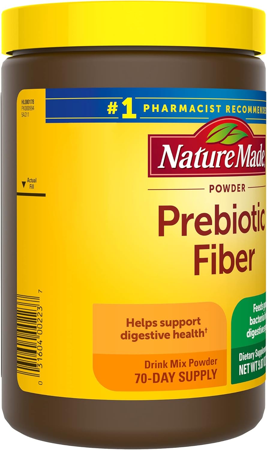 Plant Based Prebiotic Fiber Powder for Digestive Support - Taste Free, Sugar Free, Vegetarian Drink Mix - 9.87 oz, 70 Servings