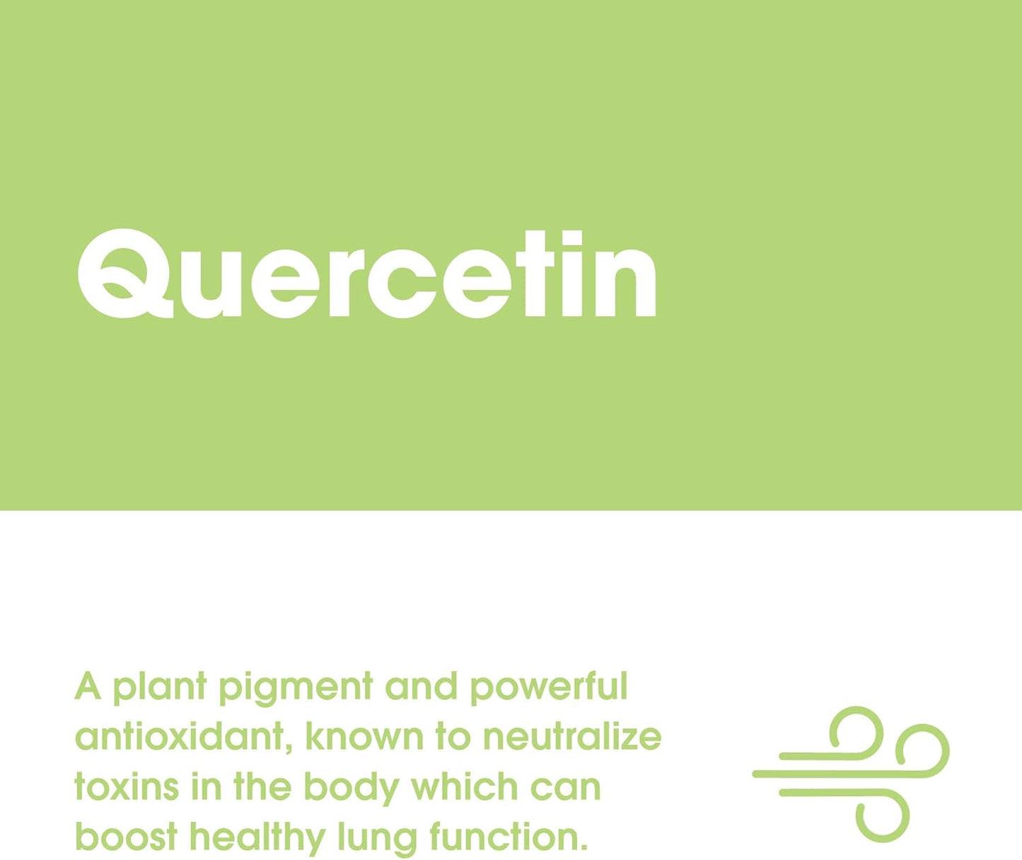 Plant Based Quercetin Supplement for Improved Immune and Respiratory Health - 60 Tablets