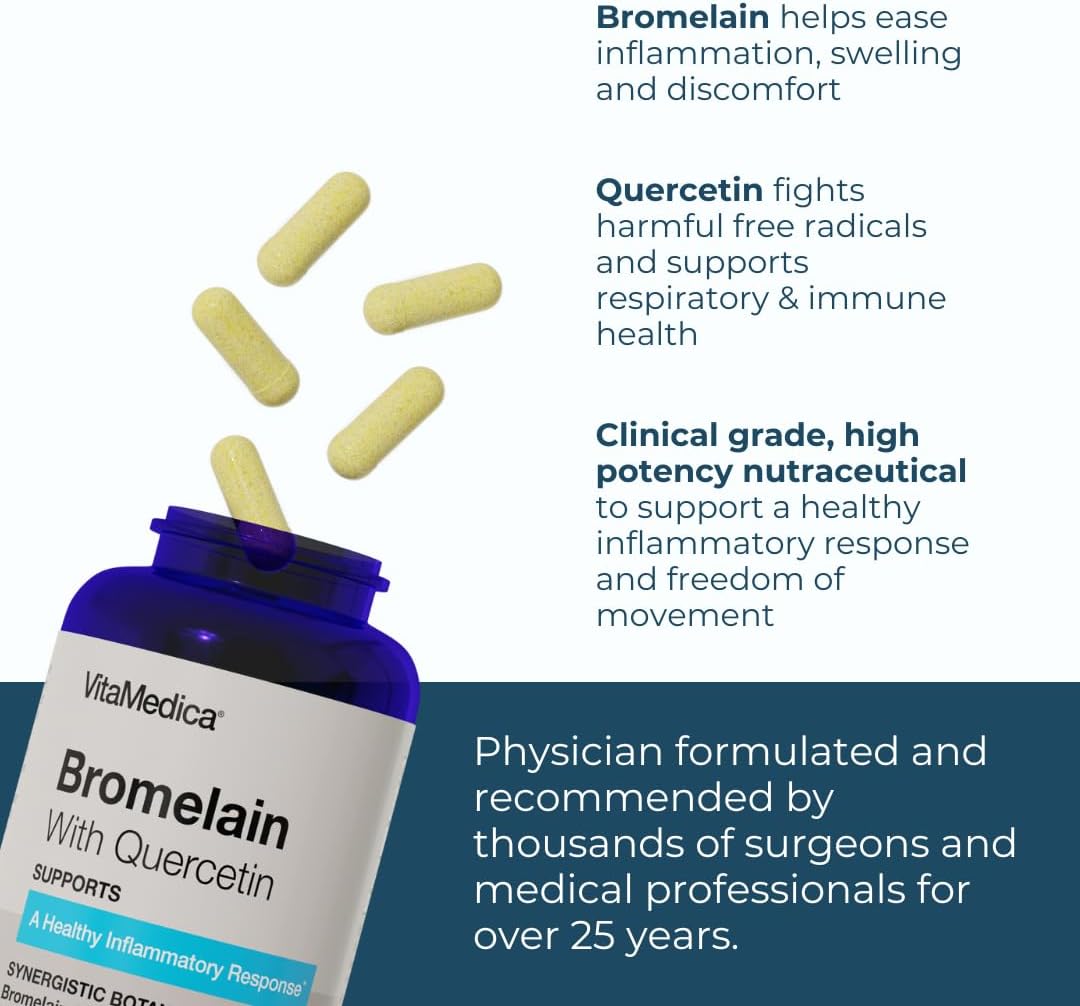 Plant-Based Recovery Bundle: Arnica Montana, Bromelain, Quercetin | Made in USA | VitaMedica