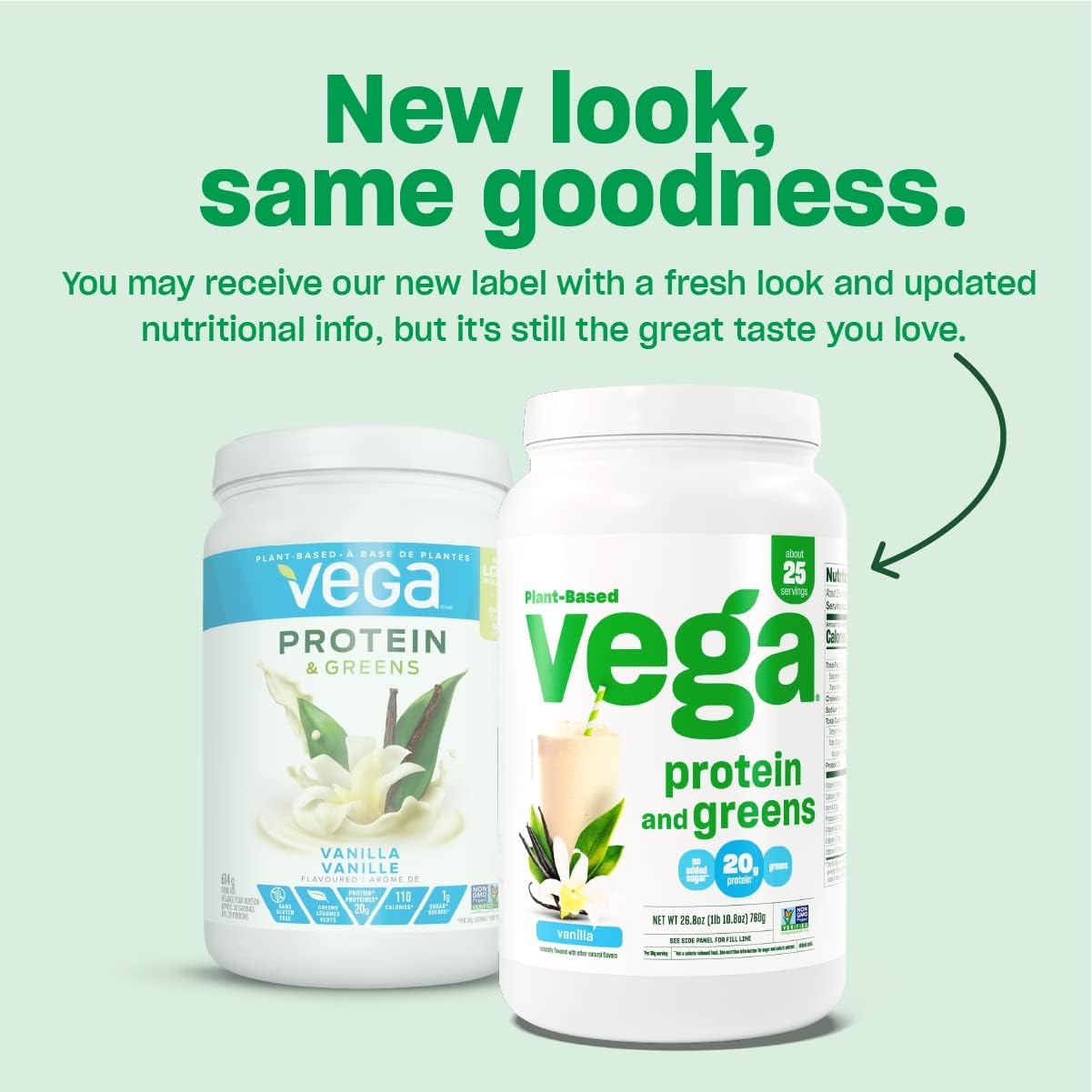 Plant-Based Vega Protein and Greens Powder, Berry Flavor - 20g Protein with Veggies, Vegan, Non-GMO, Pea Protein - 1.2 lbs