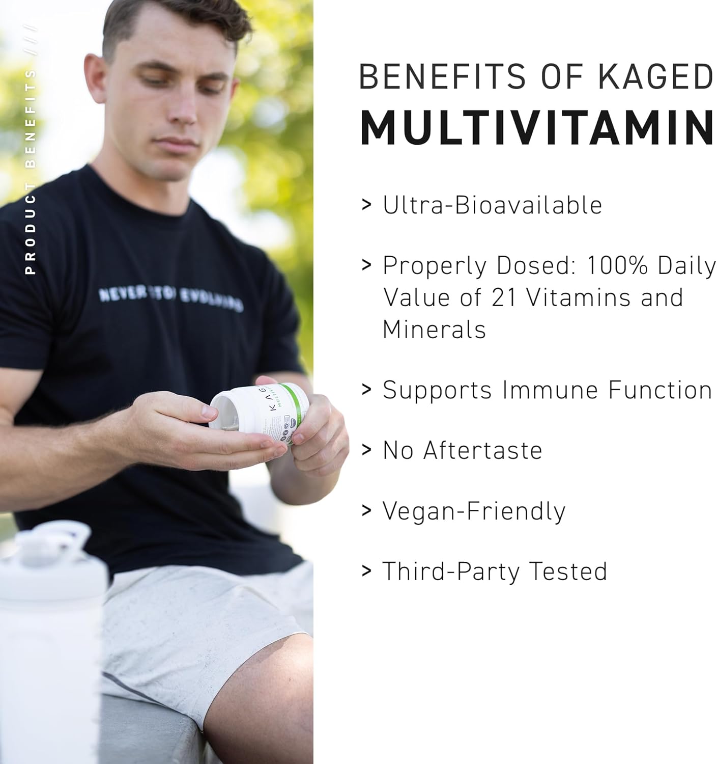Plant-Based Vegan Multivitamin with Organic Whole Foods for Men and Women - Includes Vitamin C, D, E, B12 - 60 Servings