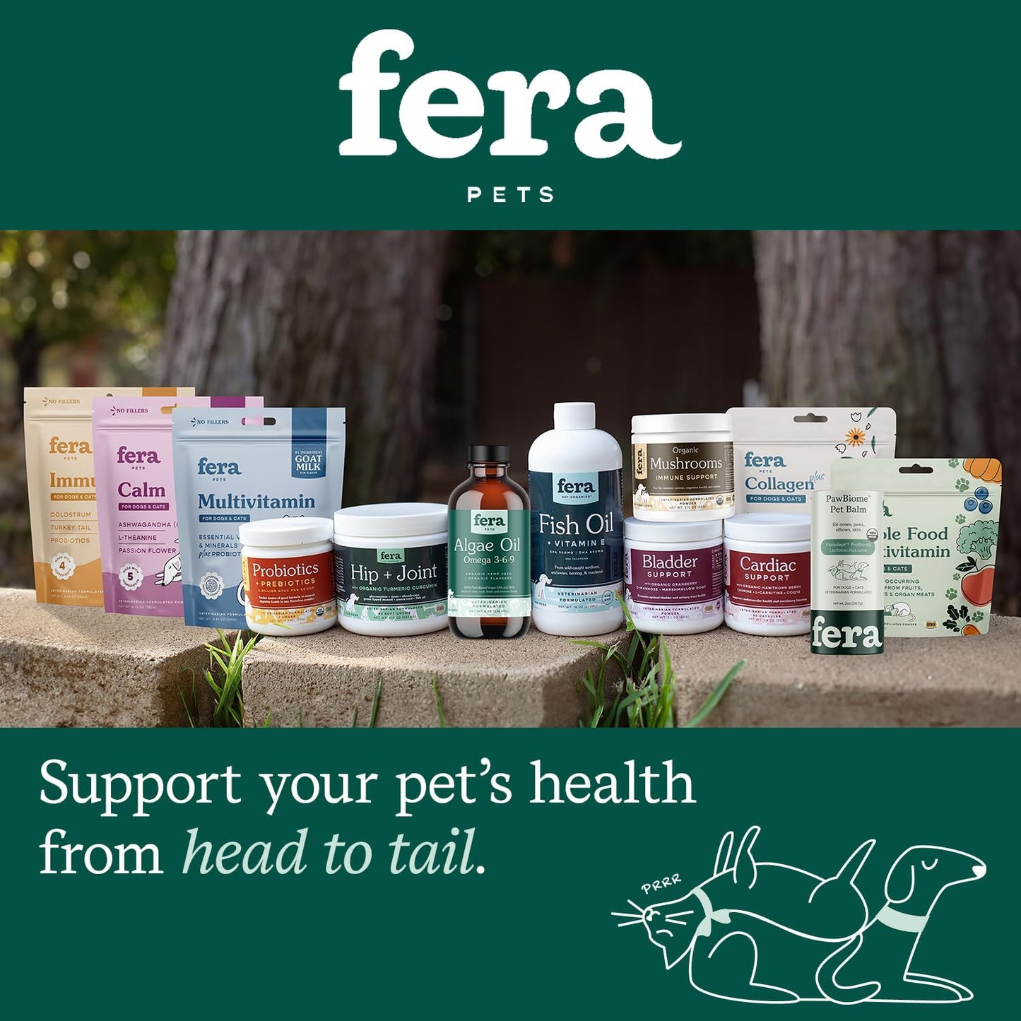 Plant-Based Vegan Omega 3 6 9 Supplement for Pets - Supports Skin, Coat, Brain, Heart, and Immune System - 8oz Bottle, 48 Servings