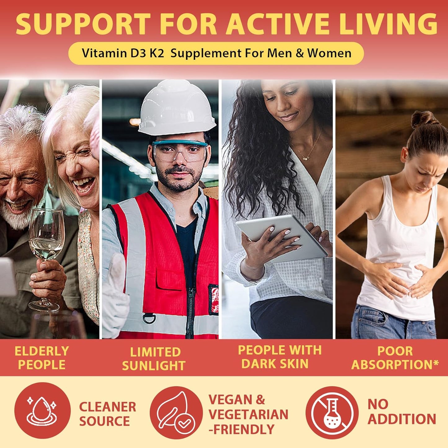 Plant-Based Vitamin D3 K2 Softgels with Omega 3, Magnesium, and Methyl B12 - 2 Pack for Bone, Muscle, and Immune Support