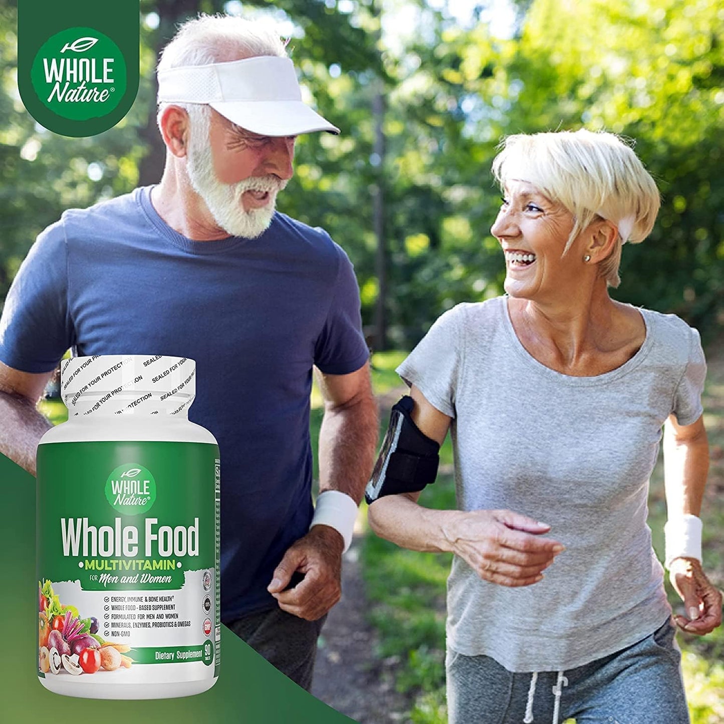 Plant Based Whole Food Multivitamin for Men and Women with Digestive Enzymes, Probiotics, and Omegas - Non-GMO Formula