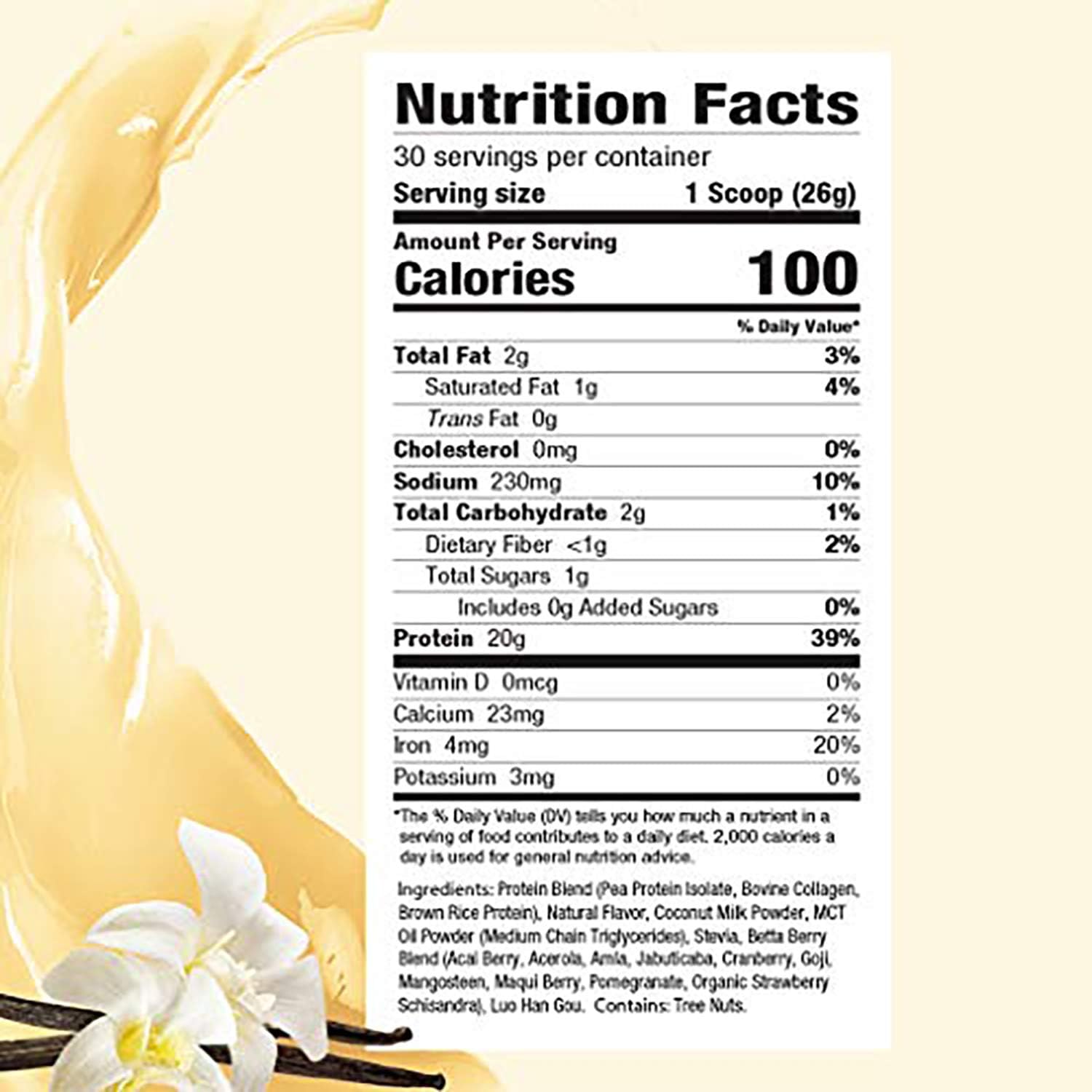 Plant & Collagen Protein Powder for Women - Dairy Free Meal Replacement with 20g Protein (Dutch Chocolate + Vanilla)