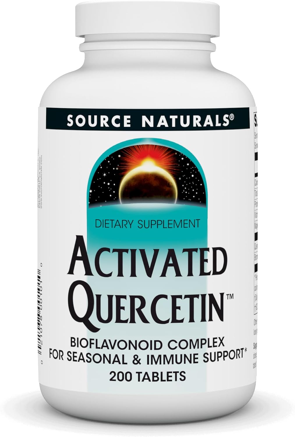 Plant-Derived Quercetin Complex for Seasonal & Immune Defense - 200 Vegetarian Tablets by Source Naturals