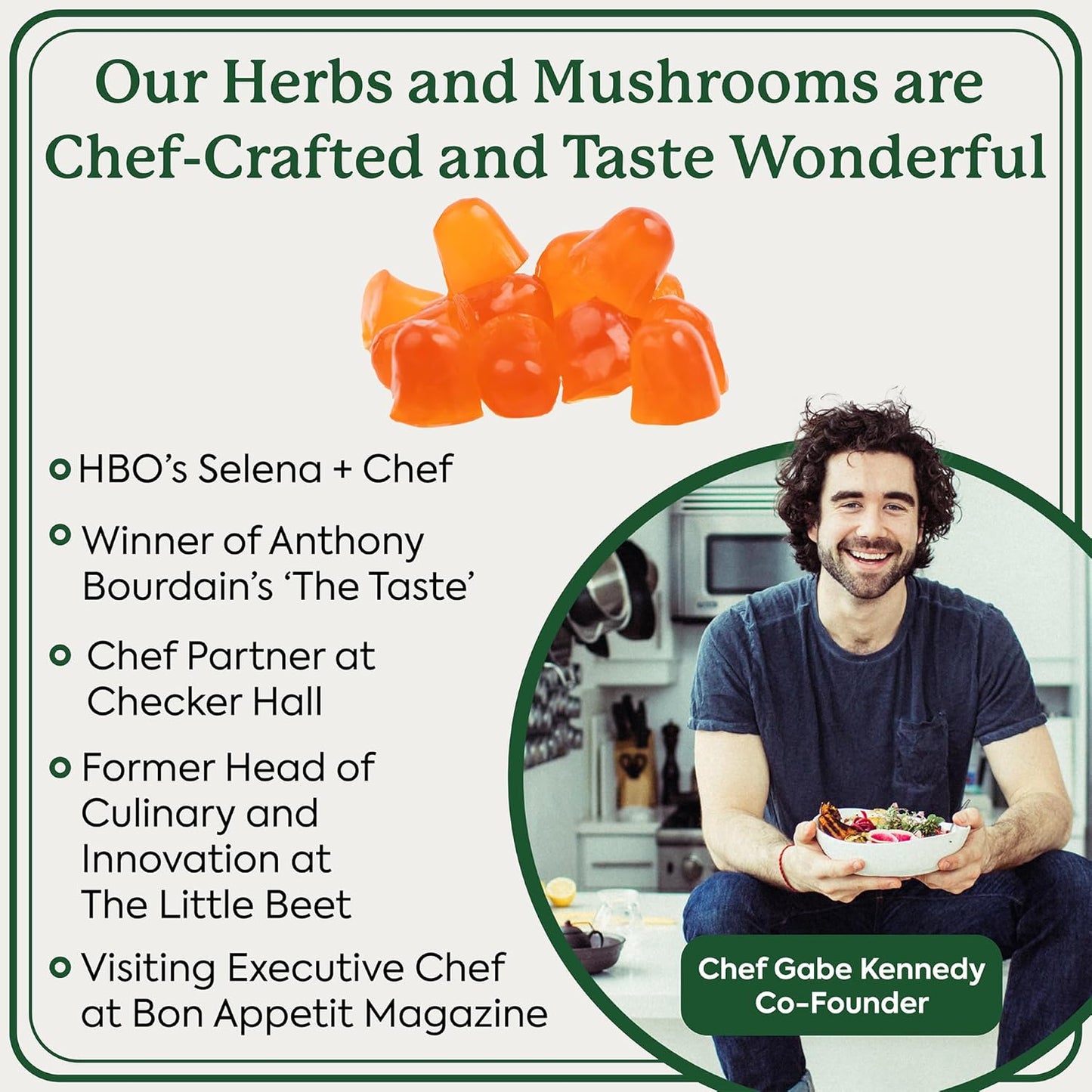 Plant People WonderFocus Mushroom Gummies Mini - Nootropic Brain Supplement with Lion’s Mane & Cordyceps for Memory, Focus, Energy, and Mood - Vegan Citrus Flavor Trial Size