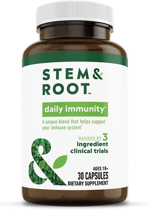 Plant-Powered Daily Immunity Herbal Supplement with Zinc and BeniCaros - Boosts Immune System Health - 30 Pack