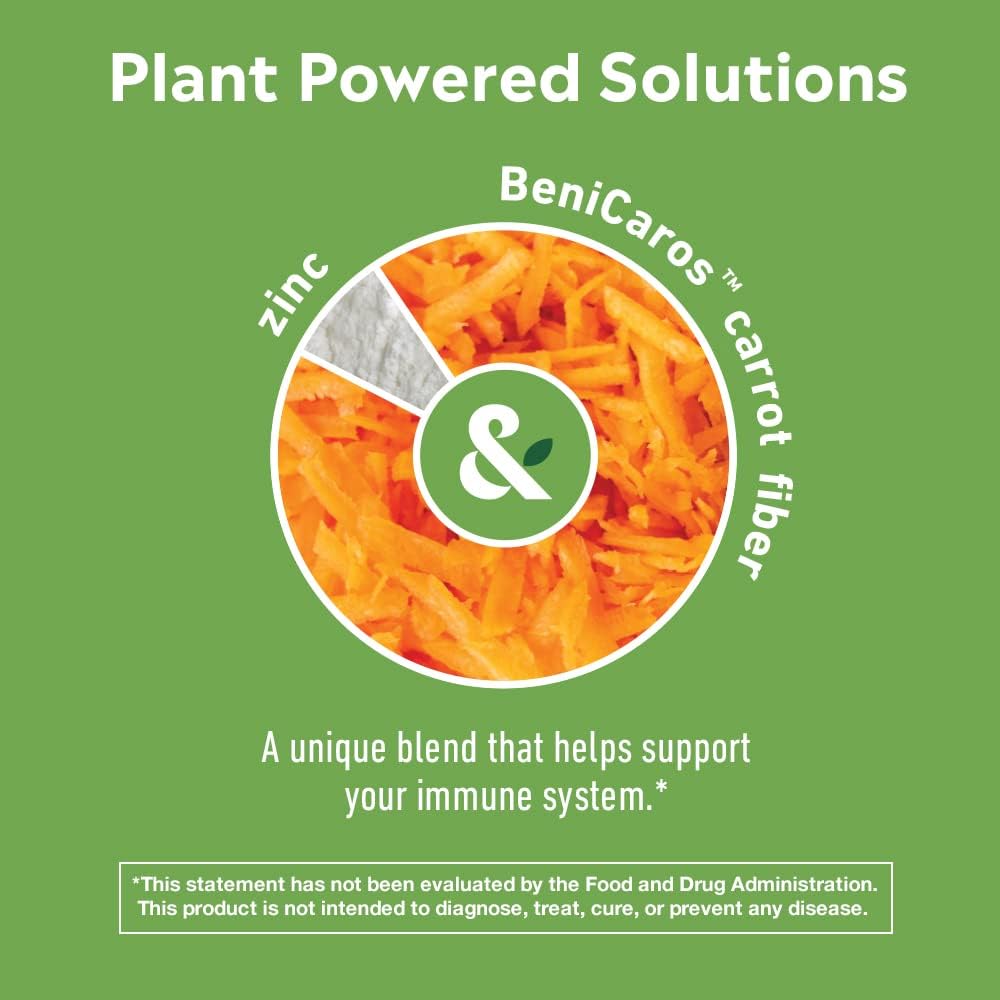 Plant-Powered Daily Immunity Herbal Supplement with Zinc and BeniCaros - Boosts Immune System Health - 30 Pack