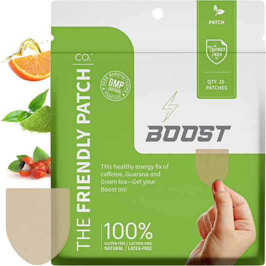 Plant-Powered Energy & Focus Patches - 28 Day Supply - Caffeine & Guarana - Boost Energy & Clarity - Wellness Patch