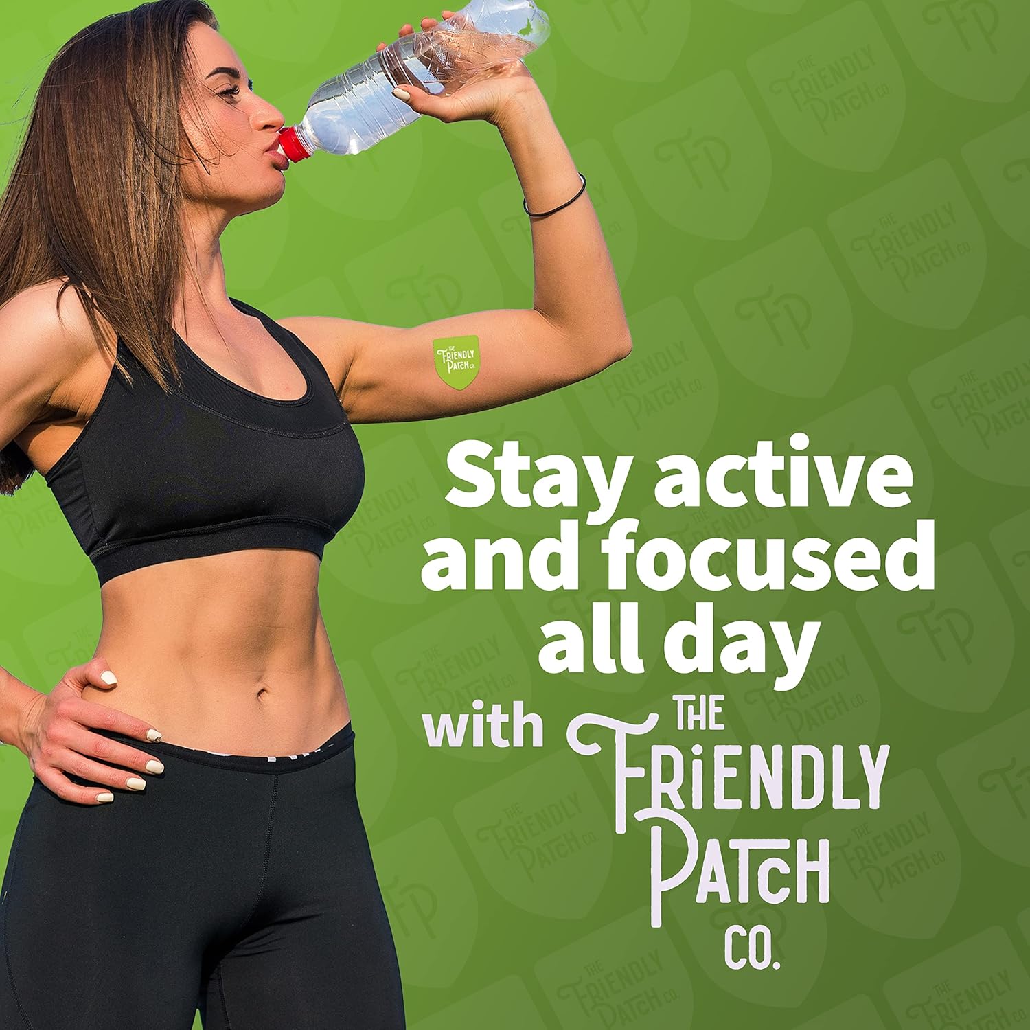 Plant-Powered Energy & Focus Patches - 28 Day Supply - Caffeine & Guarana - Boost Energy & Clarity - Wellness Patch