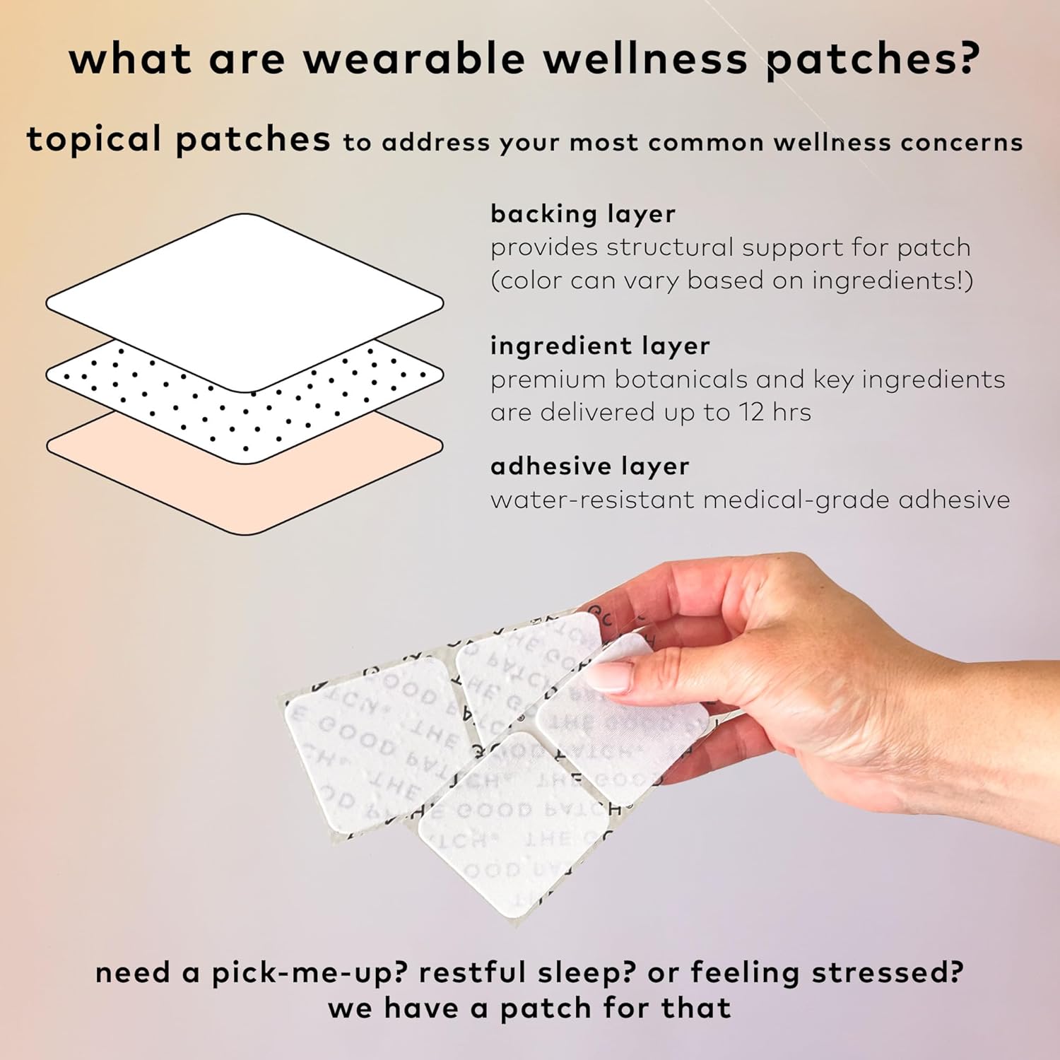 Plant Powered Energy Support Patches with Caffeine and Rhodiola - 16 Pack