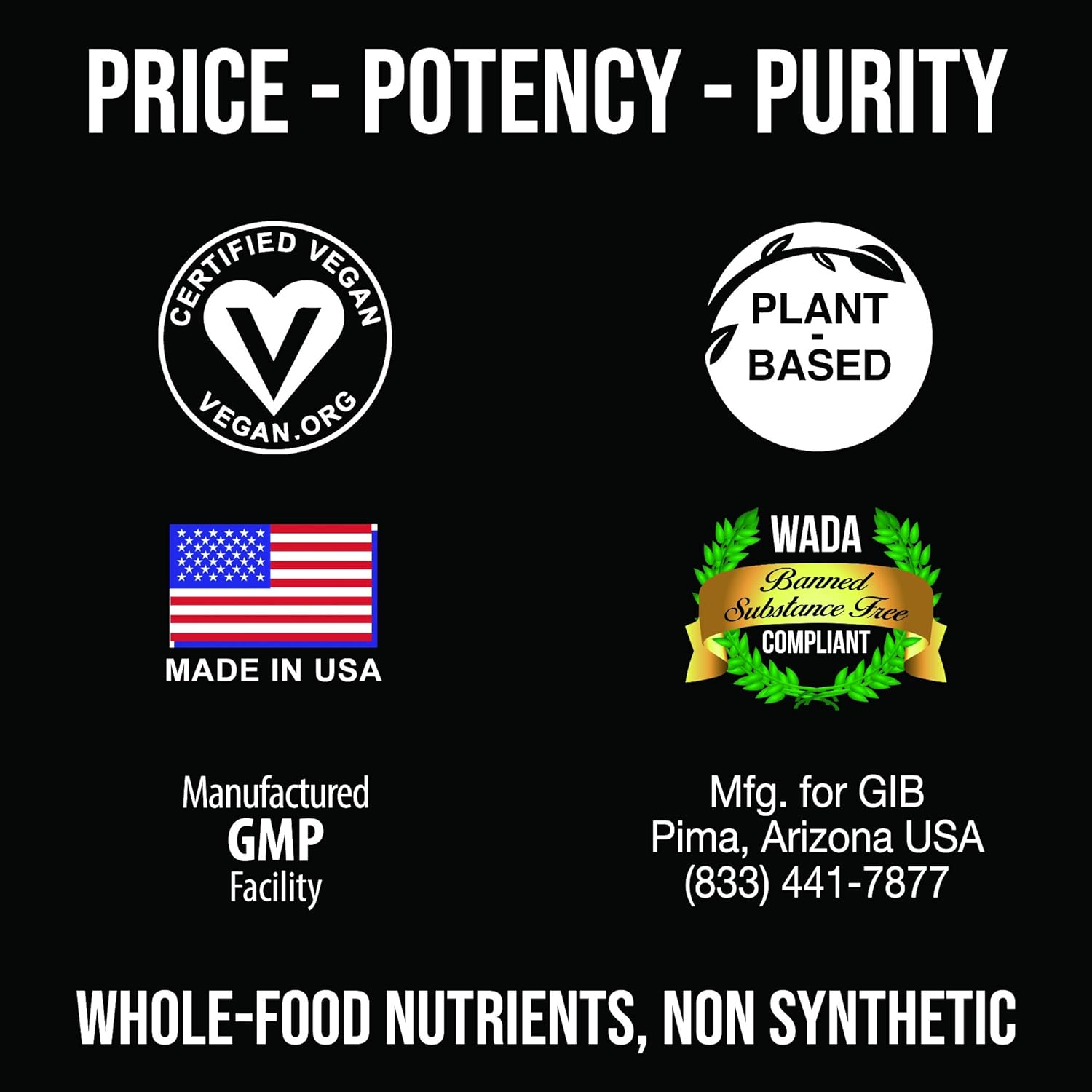 Plant Powered Protein for Gains in Bulk - GIB Raw Vegan Protein, 2.6 lbs