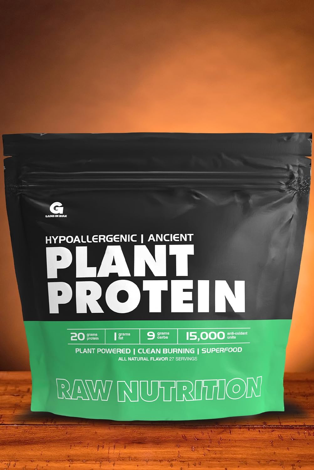 Plant Powered Protein for Gains in Bulk - GIB Raw Vegan Protein, 2.6 lbs