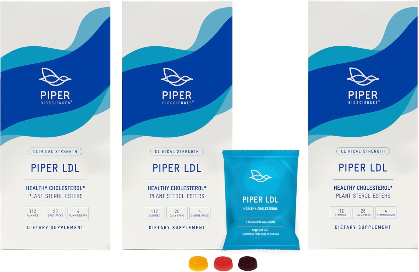 Plant Sterol Gummies for Cholesterol Health - 12 Week Supply by Piper Biosciences