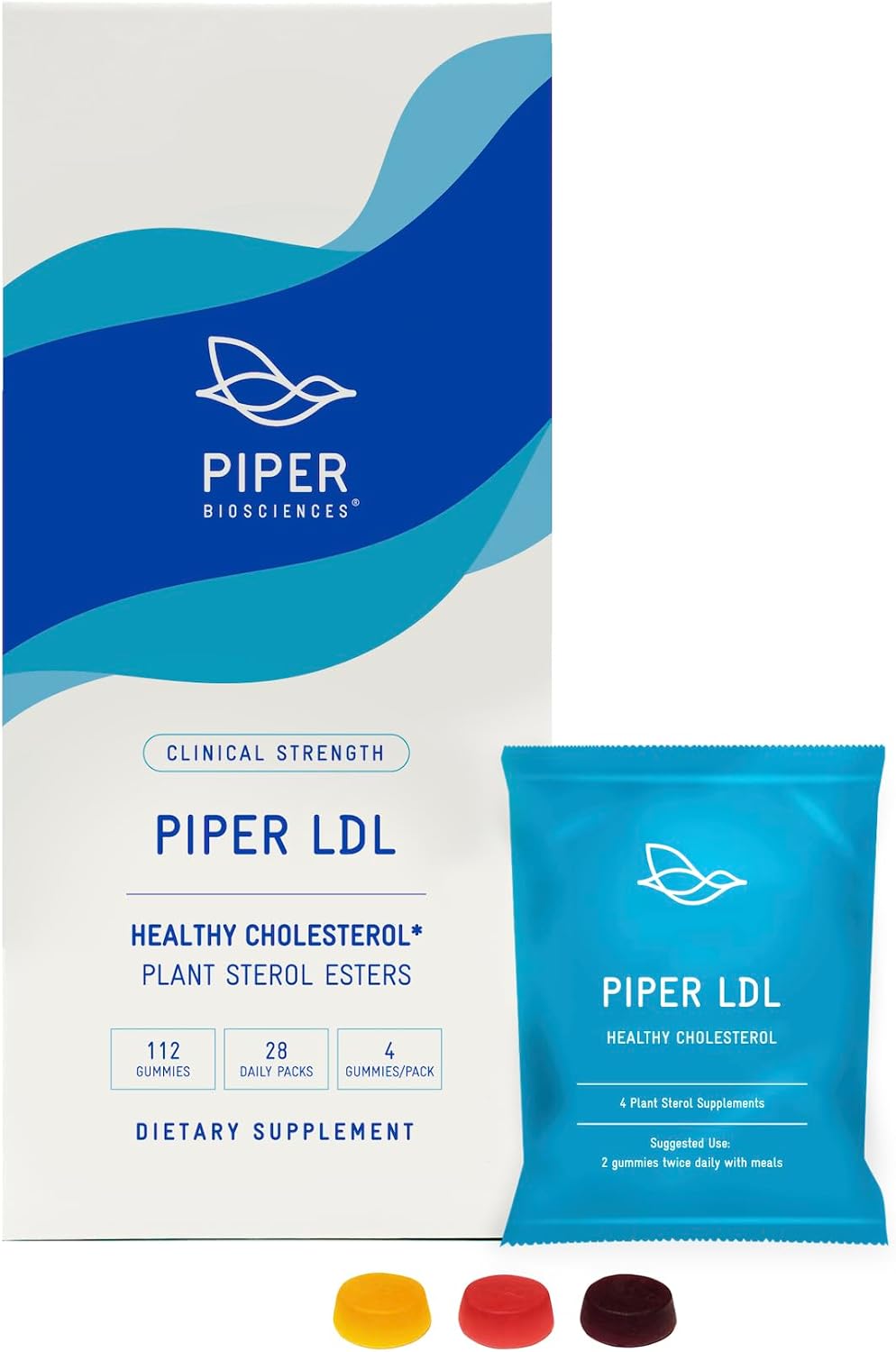 Plant Sterol Gummies for Cholesterol Health - 12 Week Supply by Piper Biosciences