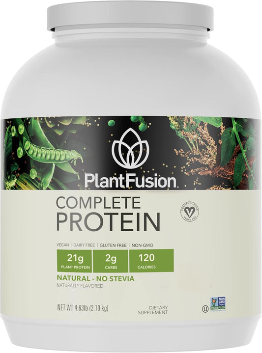 PlantFusion Complete Vegan Protein Powder - BCAA & Digestive Enzyme Blend - Keto, Gluten Free, Non-Dairy, Non-GMO - Natural Ingredients - 5 lb Bulk Size