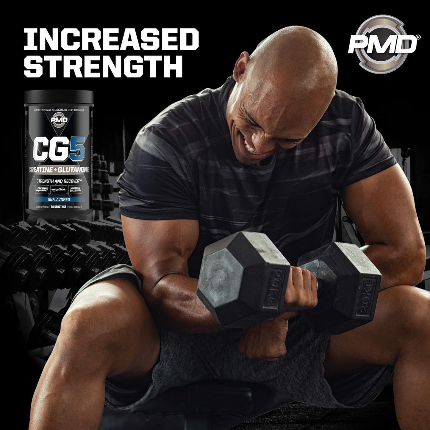 PMD Sports CG5 Creatine & L-Glutamine + BCAA Cherry Limeade Combo - 90 Servings for Recovery & Performance