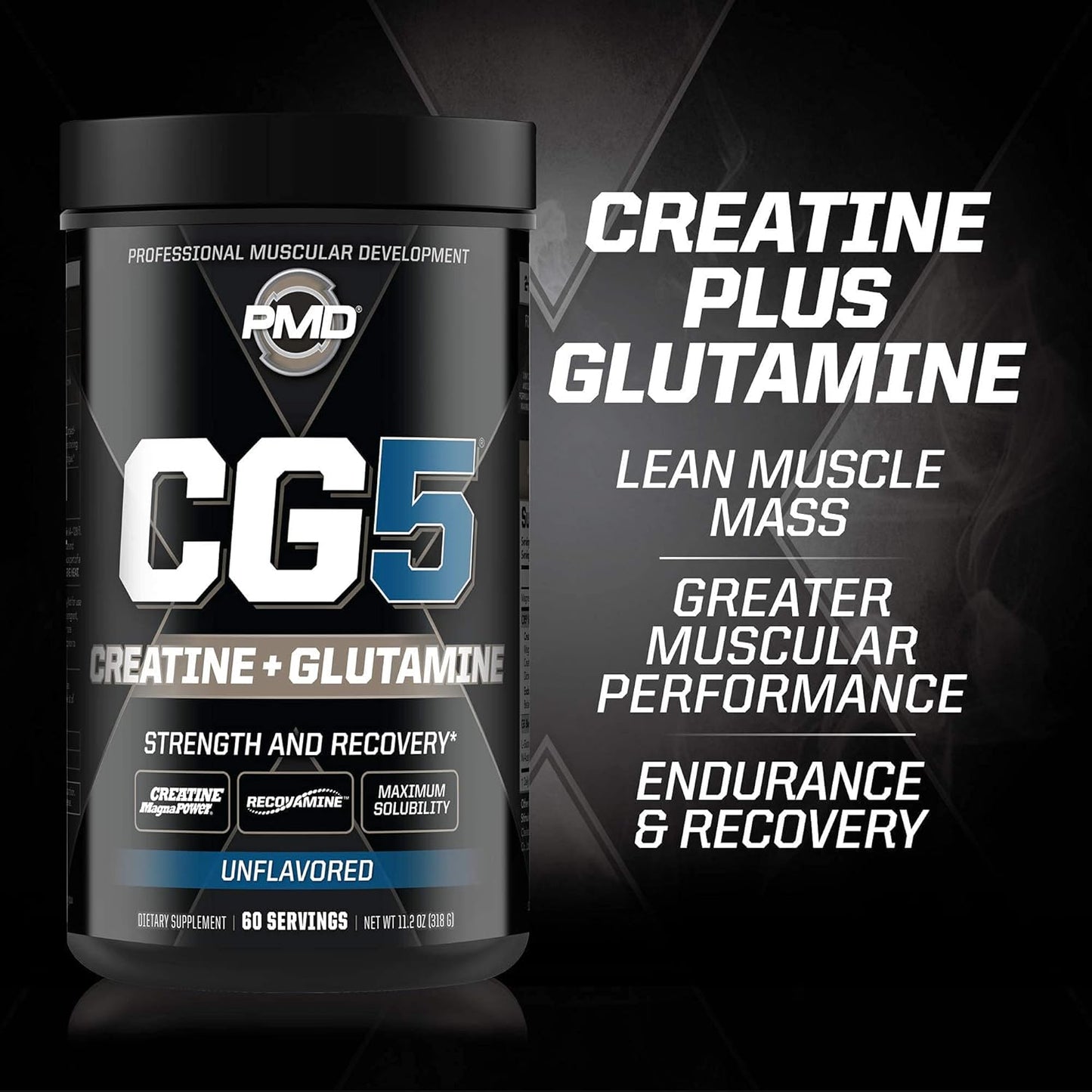 PMD Sports CG5 Creatine & L-Glutamine + BCAA Cherry Limeade Combo - 90 Servings for Recovery & Performance