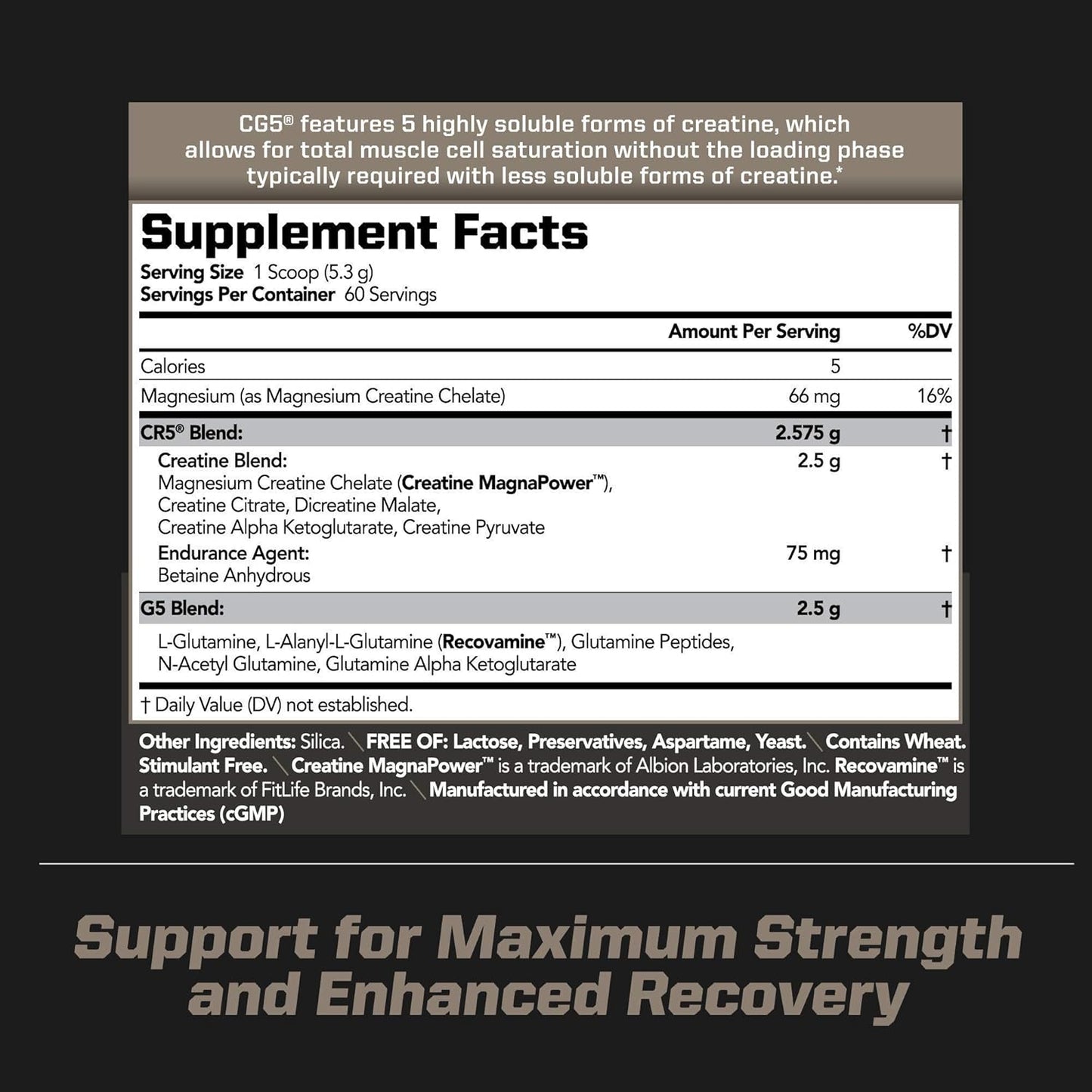 PMD Sports CG5 Creatine & L-Glutamine + BCAA Cherry Limeade Combo - 90 Servings for Recovery & Performance