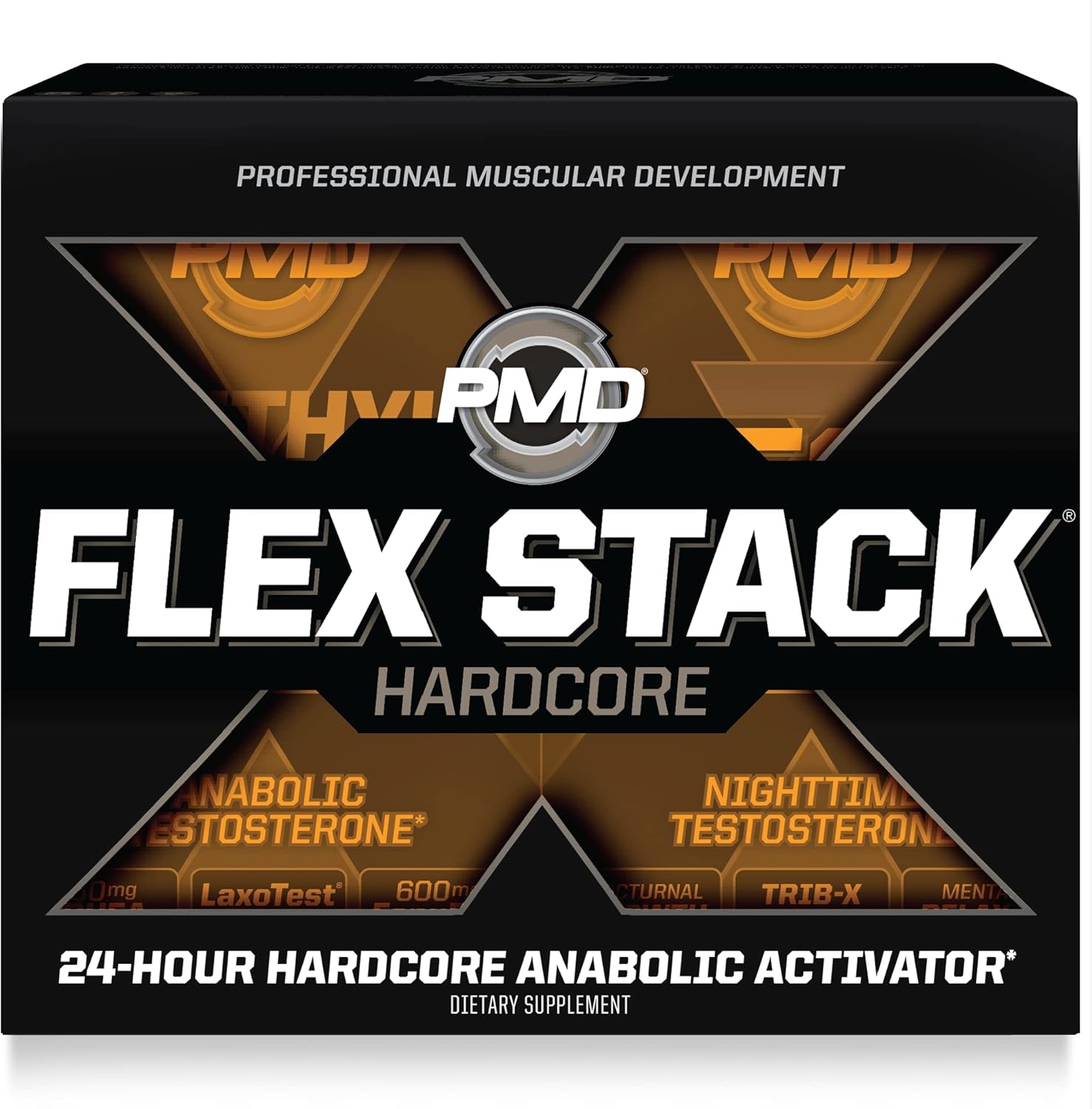 PMD Sports Flex Stack Hardcore Bundle: Increase Muscle Mass, Strength, Libido, and Sleep Quality with Methyl Andro Hardcore and Z-Test Capsules