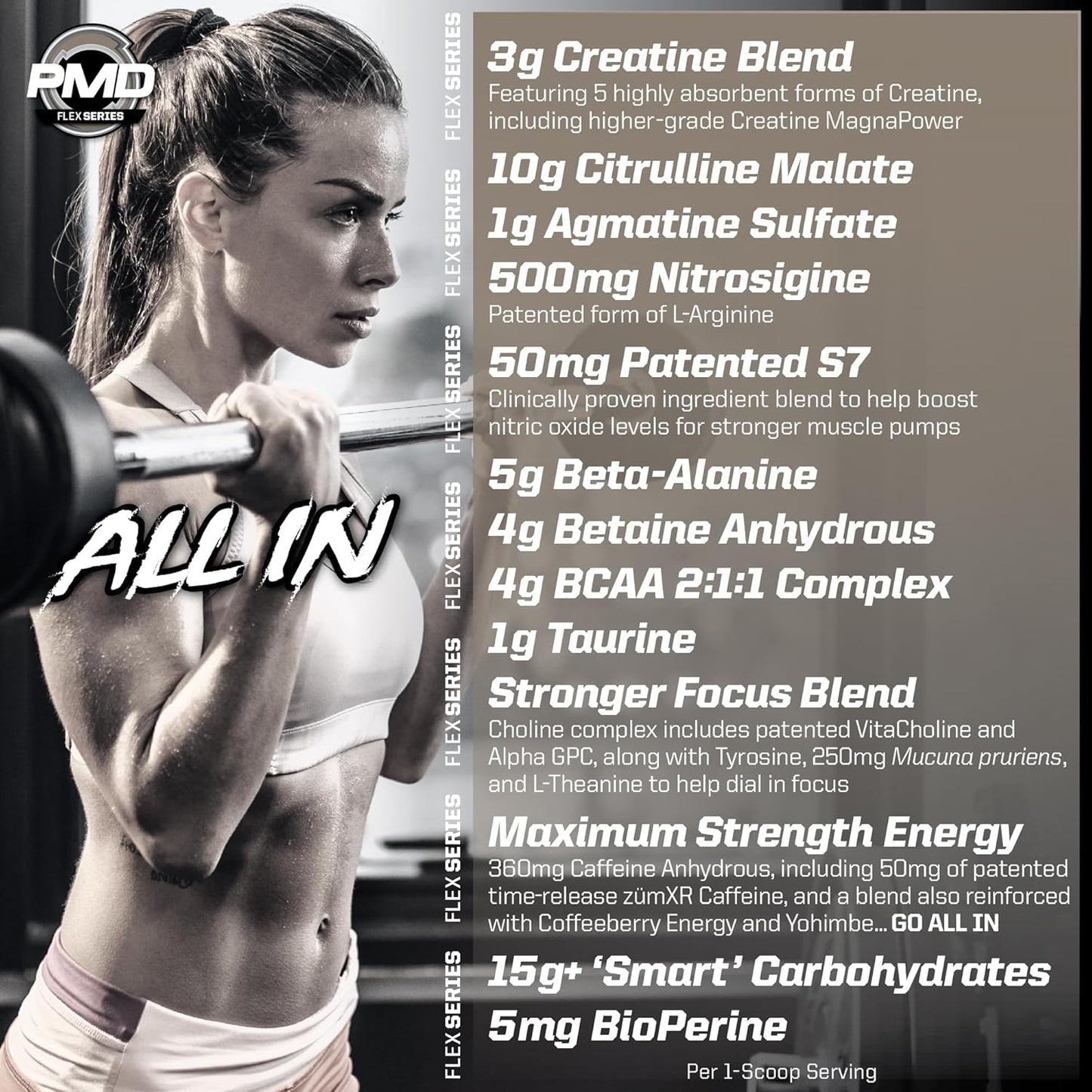 PMD Sports Pump Fuel All in Insanity - Premium Muscle Pump Pre Workout Powder - Surge Cherry Slush (20 Servings)