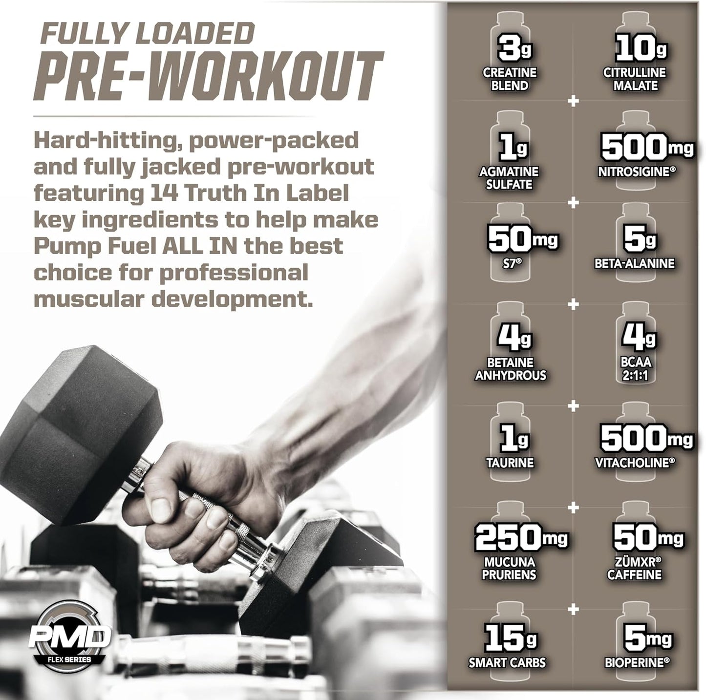 PMD Sports Pump Fuel All in Insanity - Premium Muscle Pump Pre Workout Powder - Surge Cherry Slush (20 Servings)
