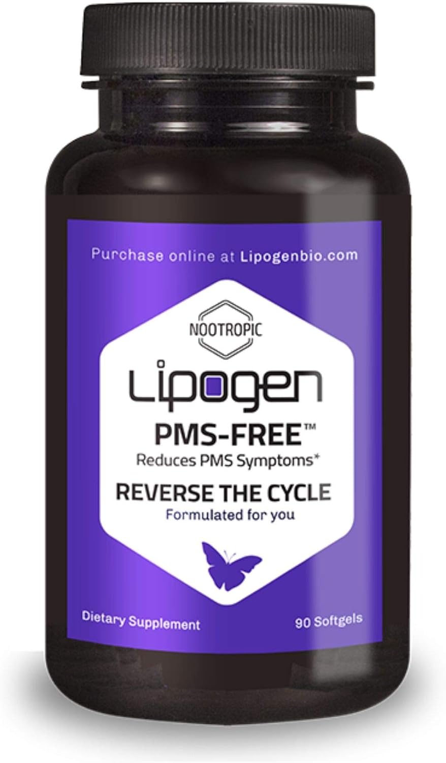 PMS Relief Supplement with Phosphatidylserine & Phosphatidic Acid for Mood & Hormone Balance - 90 Softgels