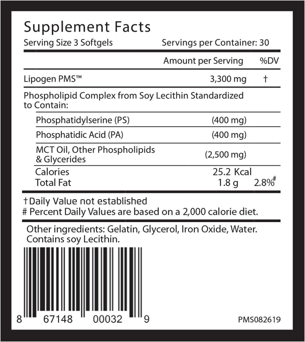 PMS Relief Supplement with Phosphatidylserine & Phosphatidic Acid for Mood & Hormone Balance - 90 Softgels
