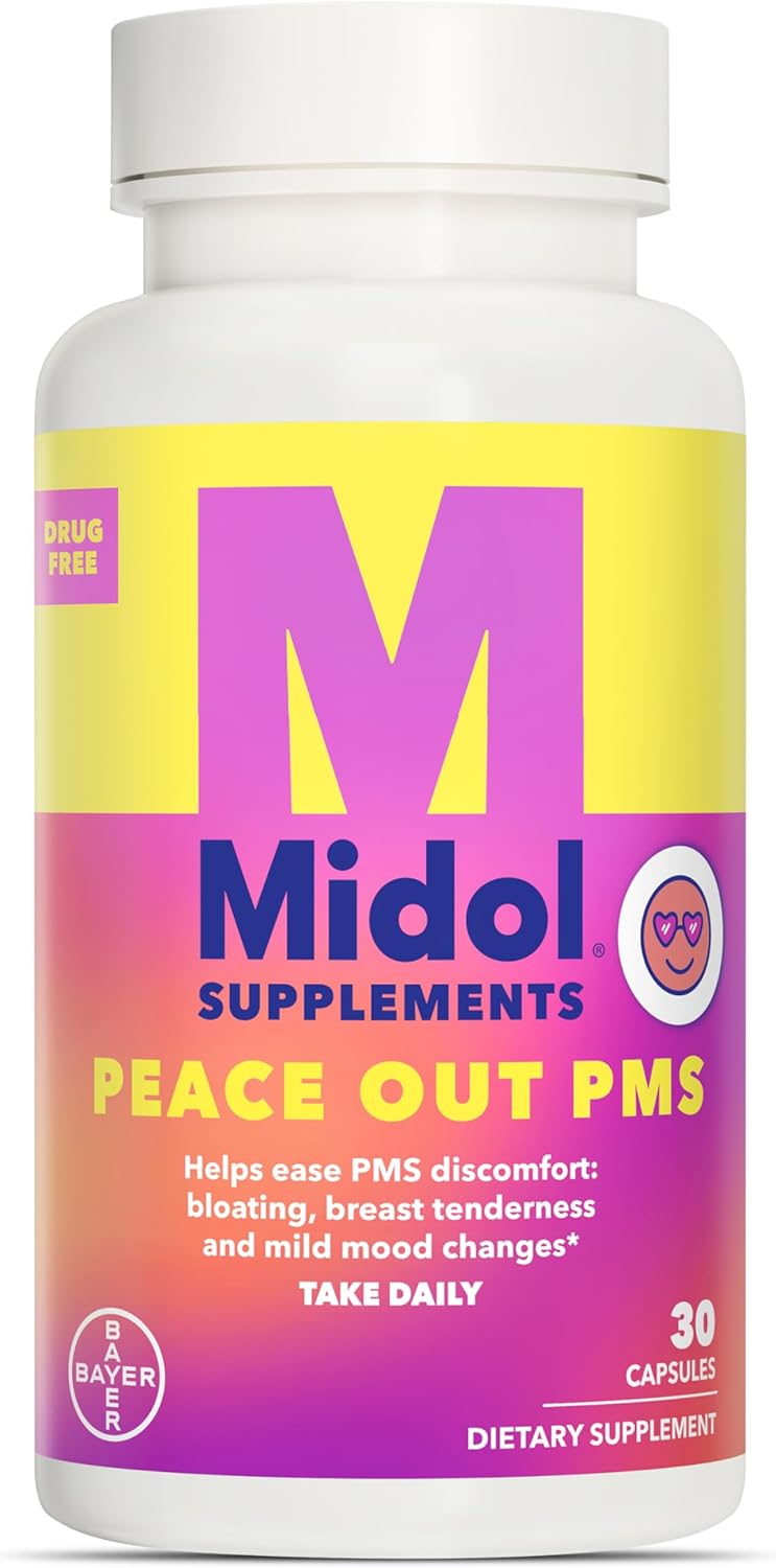 PMS Support Supplement with Chasteberry, Ginger Powder & Valerian Extract - 30 Count