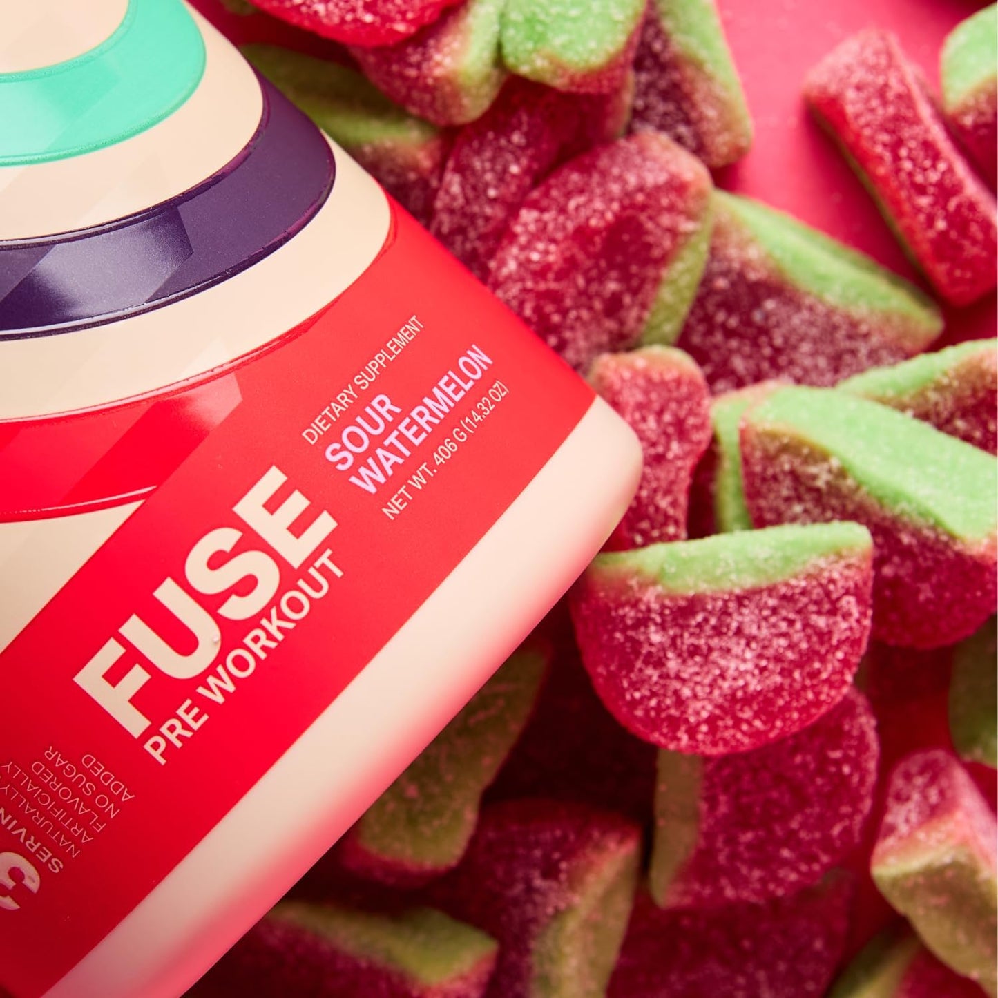 Podium Nutrition Sour Watermelon Pre Workout Powder - 30 Servings, Beta Alanine & Caffeine, Gluten/Soy/Dairy Free