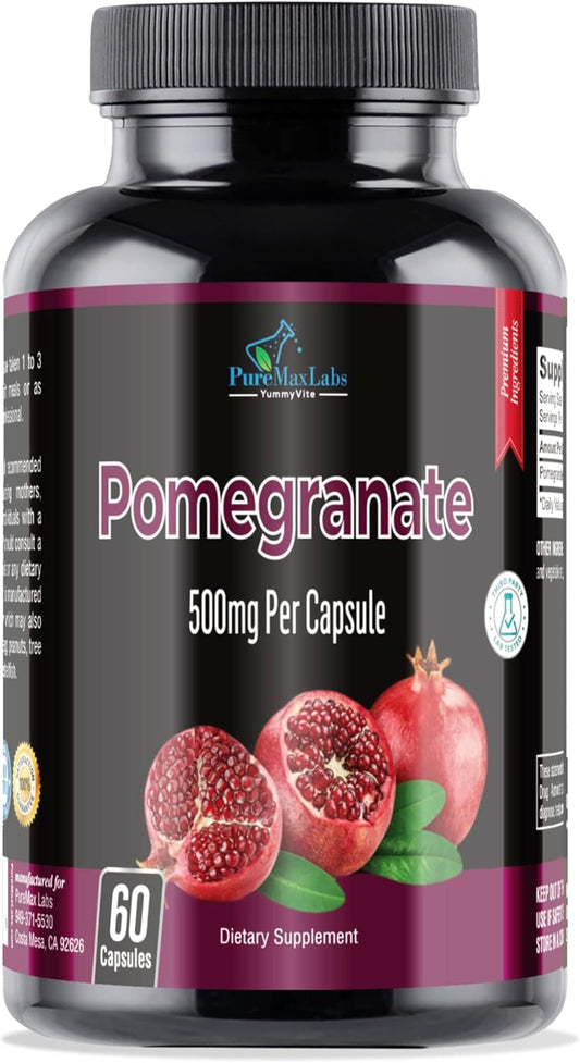 Pomegranate Antioxidant Superfood Capsules - 500mg - 60 Count - YUMMYVITE