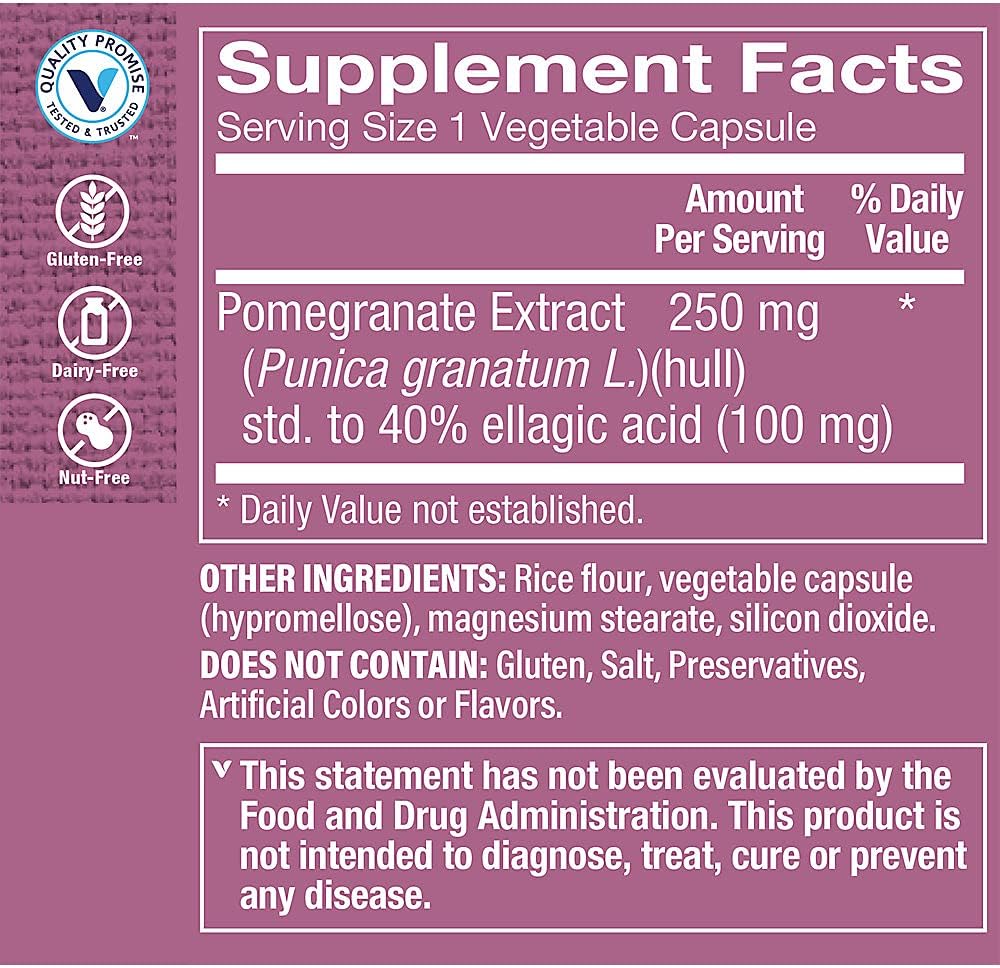 Pomegranate Extract Capsules - 250MG Antioxidant for Cellular Health - The Vitamin Shoppe
