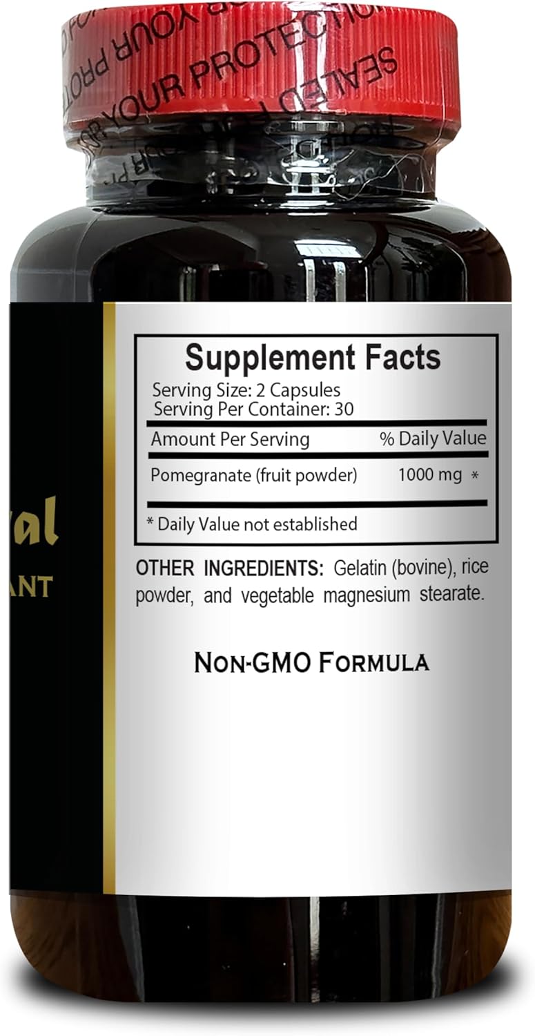 Pomegranate Extract Supplement - Immune Booster, Antioxidants, Anti-Aging - 240 Capsules