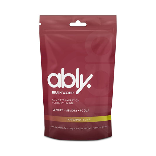 Pomegranate Lime Ably Brain Water: Boost Your Mind and Body with Natural Ingredients