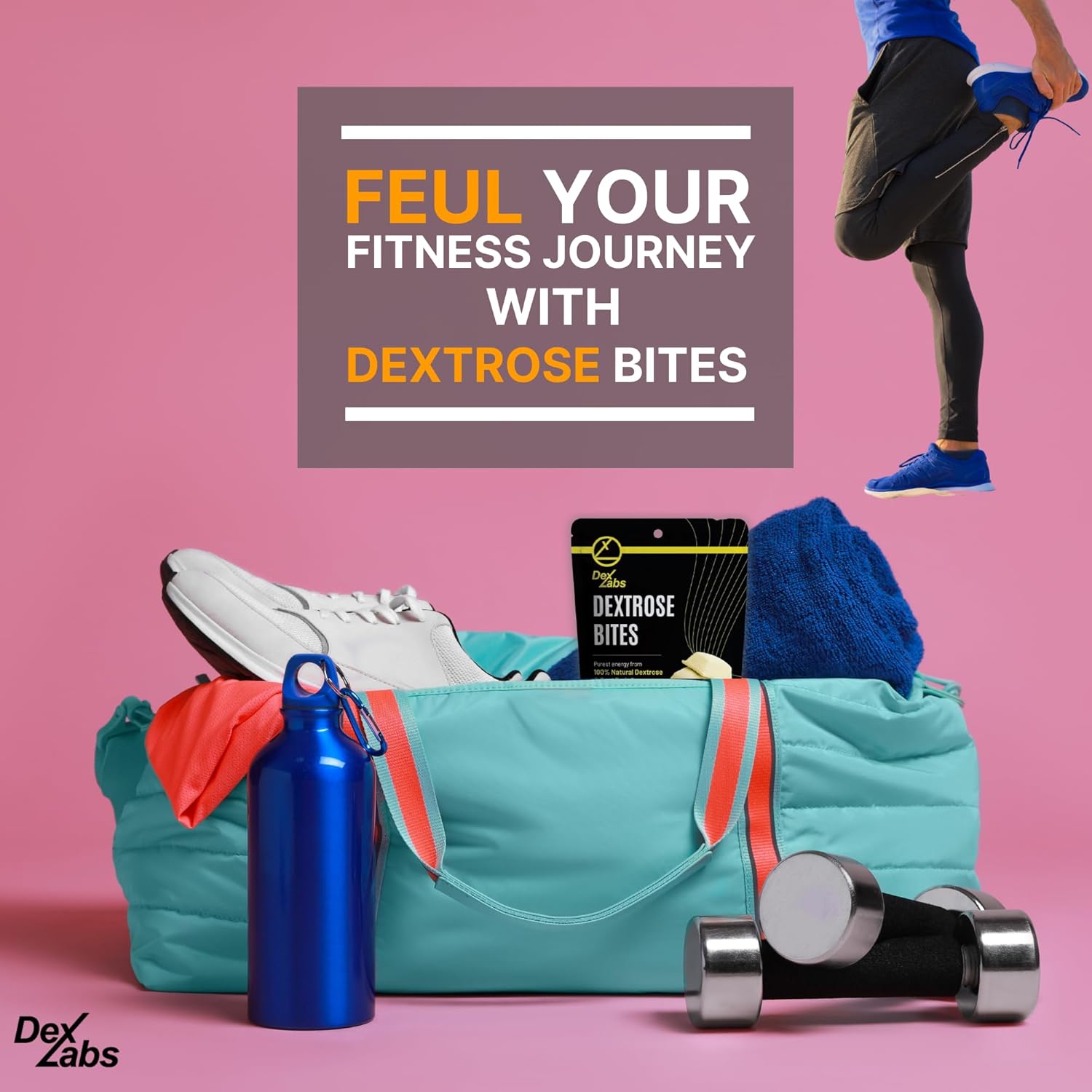 Portable Banana Mango Dextrose Energy Bites for Workouts - Glucose Tablets for Running - Dextrose Melts with Dextrose Powder (Pack of 1)