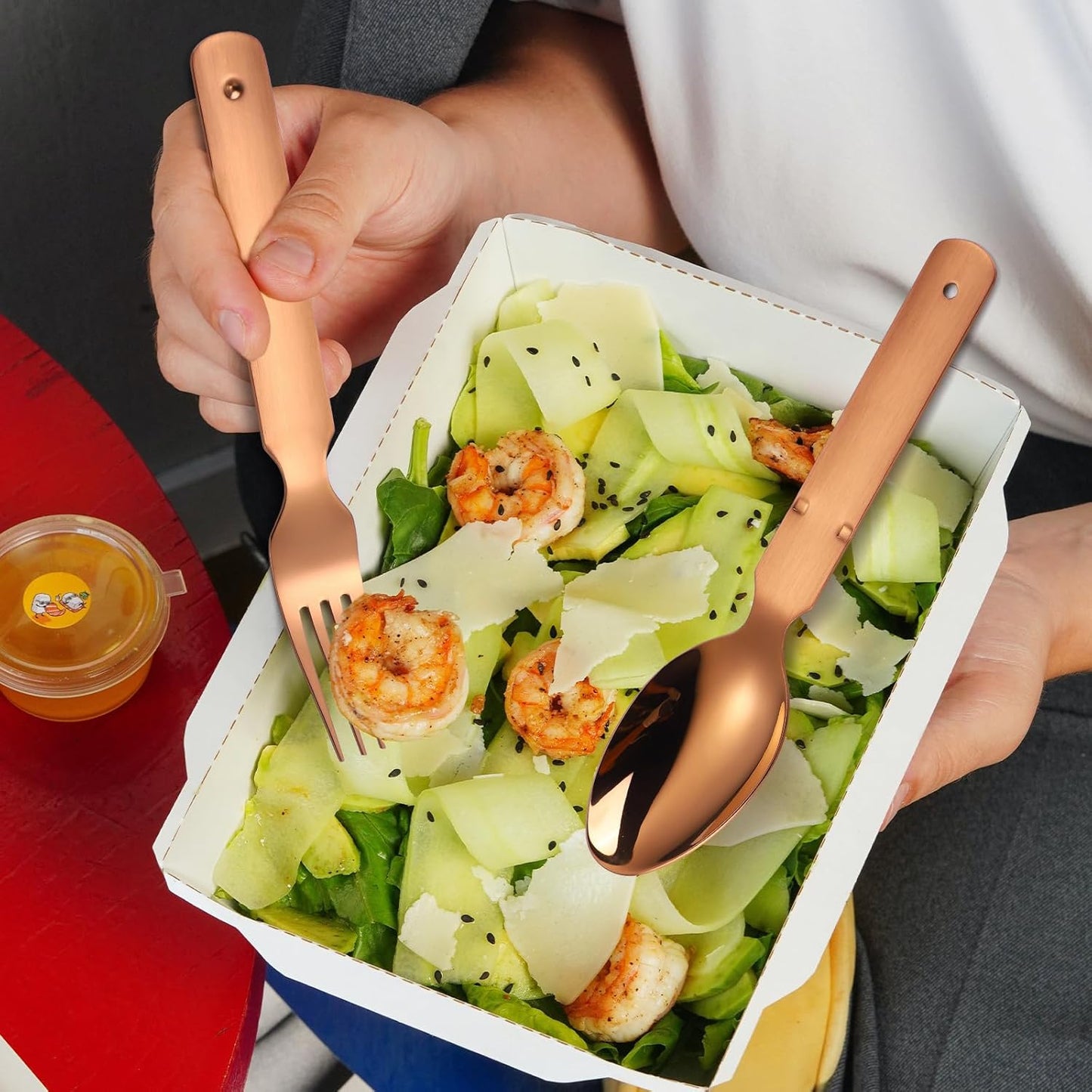 Portable Camping Silverware Set - Stainless Steel Flatware with Knife, Fork, Spoon, and Bottle Opener - Lightweight Travel Utensils for Outdoor Dining