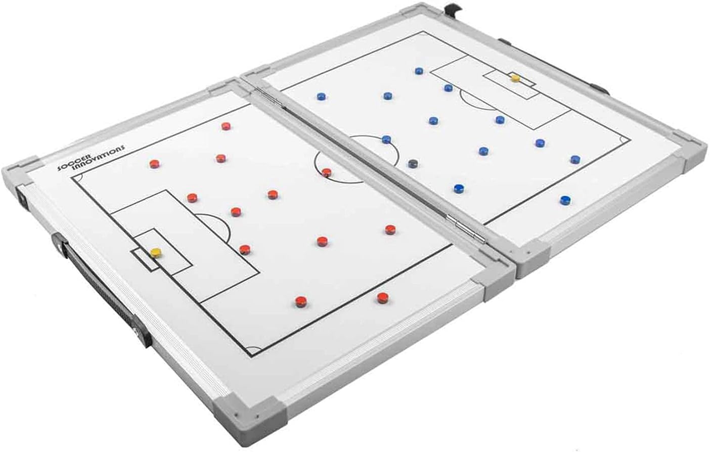 Portable Hinged Magnetic Tactic Coaching Board for Soccer Coaches - Dry Erase Whiteboard for Tactical Analysis at All Levels