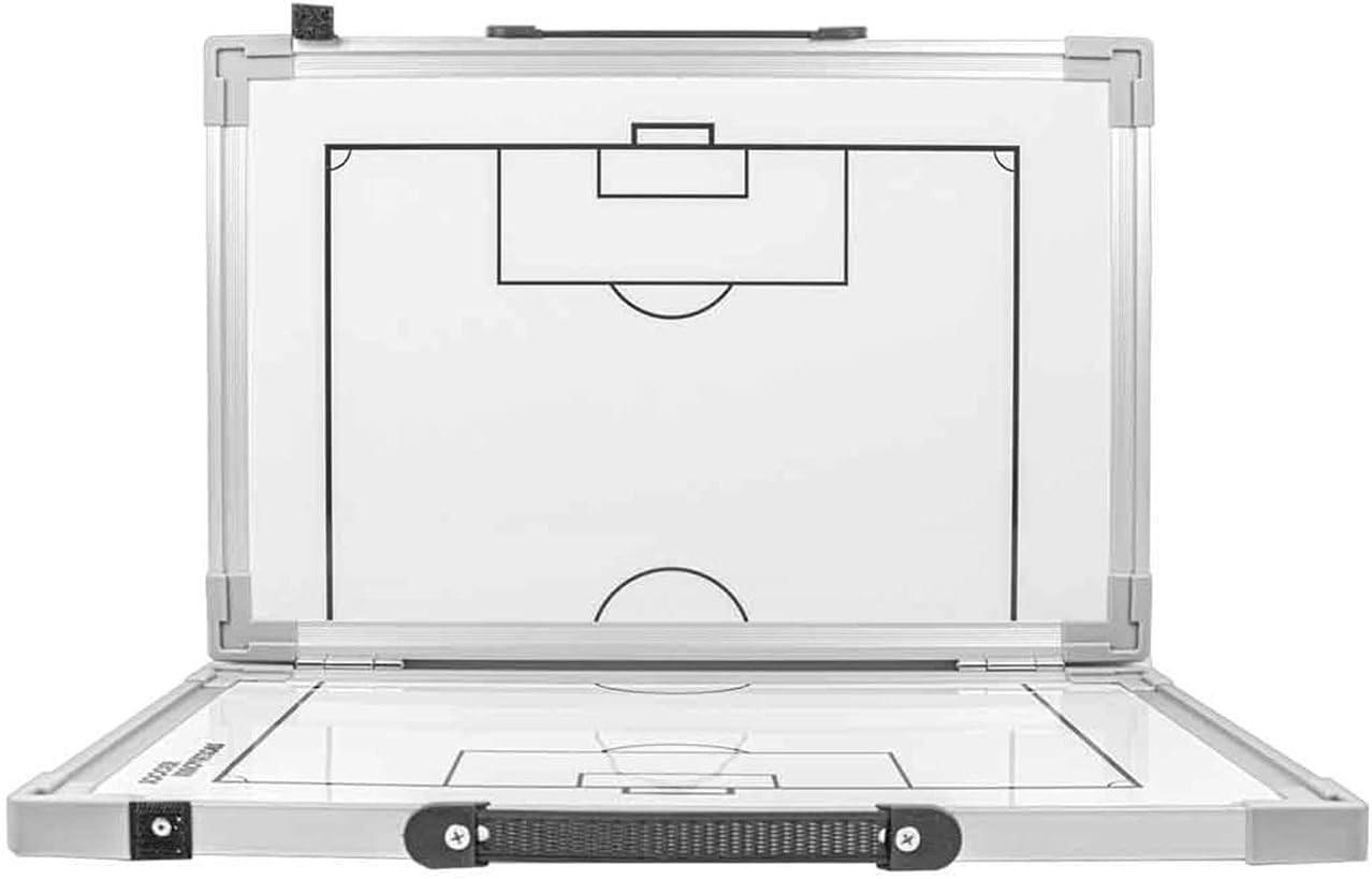 Portable Hinged Magnetic Tactic Coaching Board for Soccer Coaches - Dry Erase Whiteboard for Tactical Analysis at All Levels