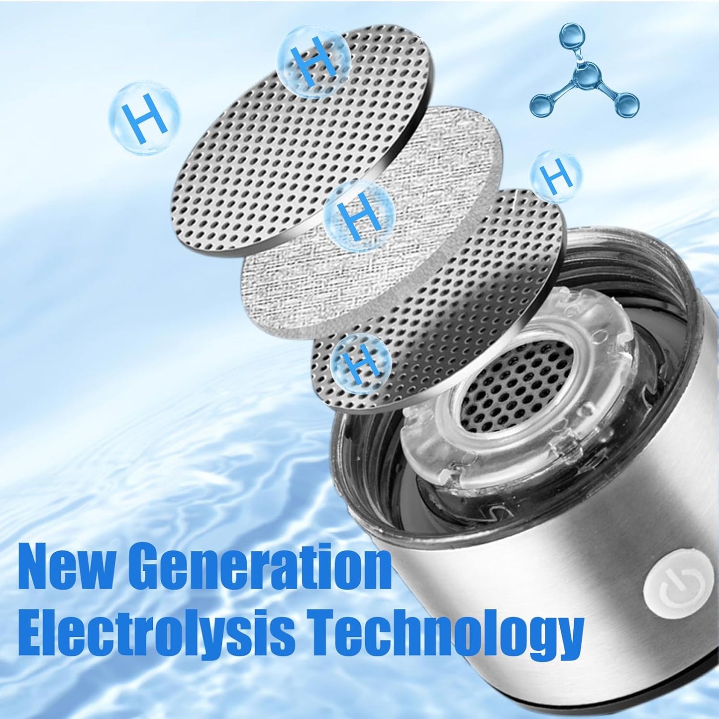 Portable Hydrogen Water Bottle Generator with SPE PEM Technology - 2025 Model, 420ml Rechargeable Ionizer for Home, Office, Travel