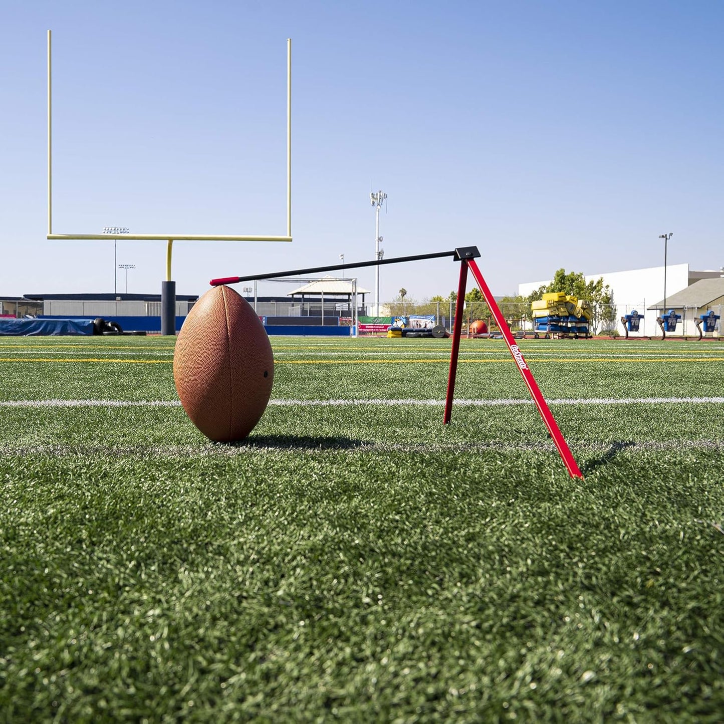 Portable Metal Football Kicking Tee Stand for Field Goal Kicks - Compatible with All Football Sizes