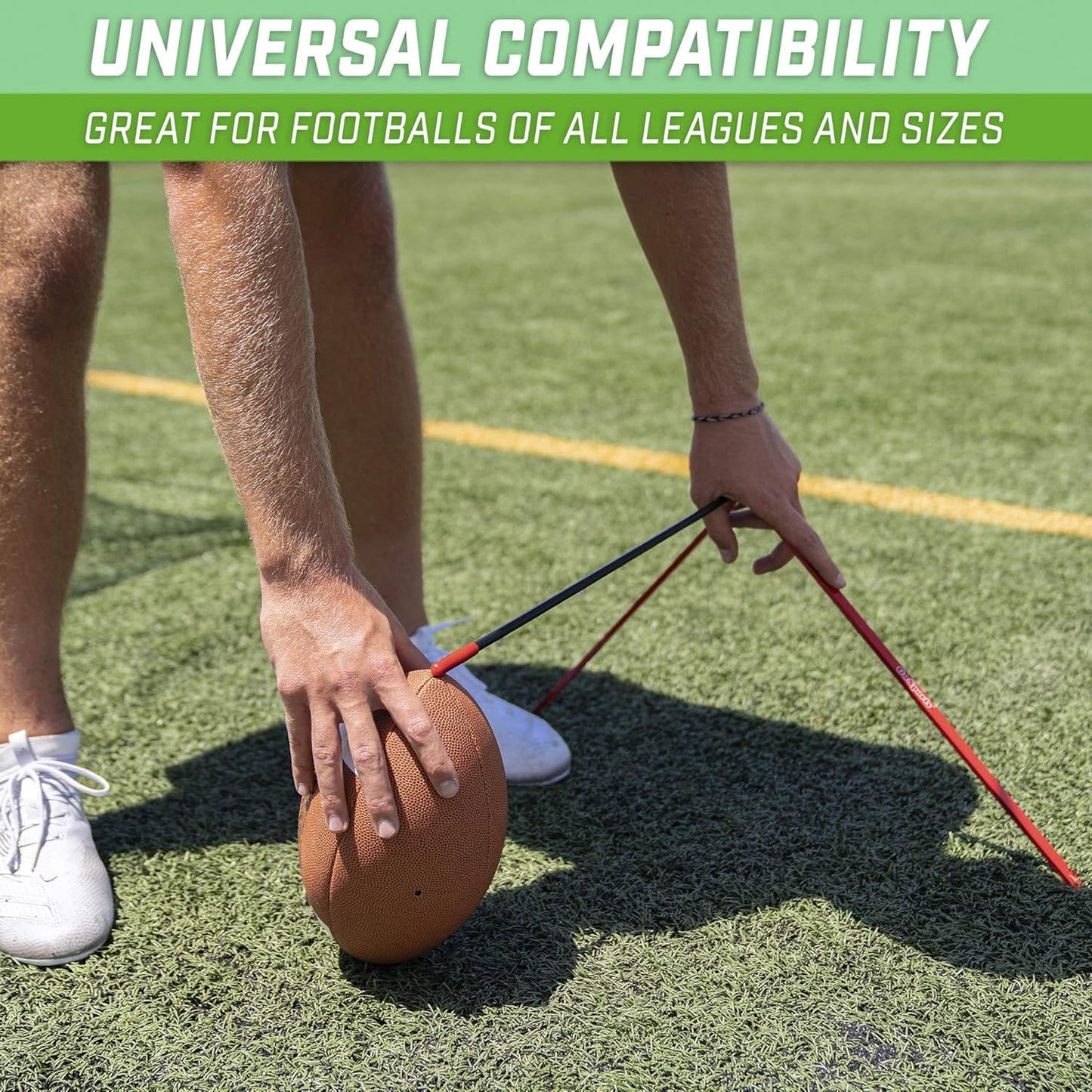 Portable Metal Football Kicking Tee Stand for Field Goal Kicks - Compatible with All Football Sizes