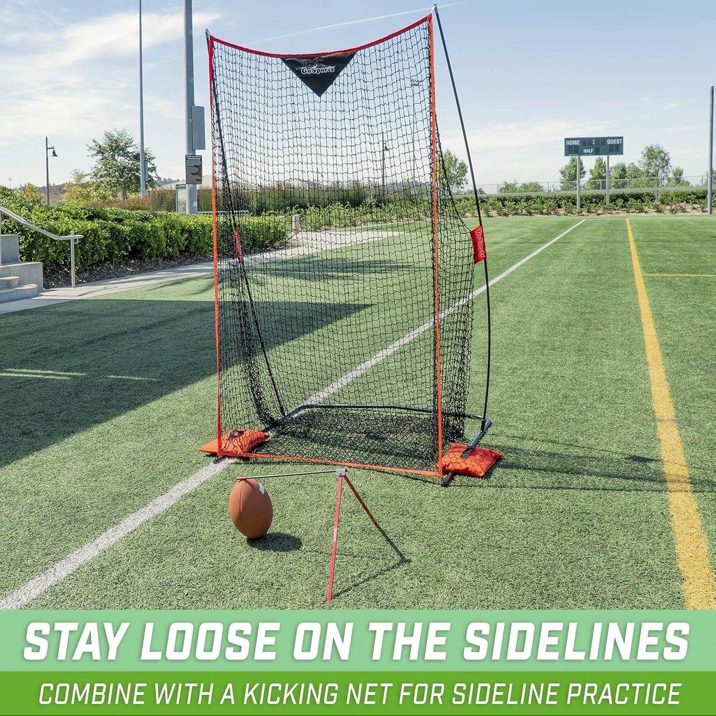 Portable Metal Football Kicking Tee Stand for Field Goal Kicks - Compatible with All Football Sizes