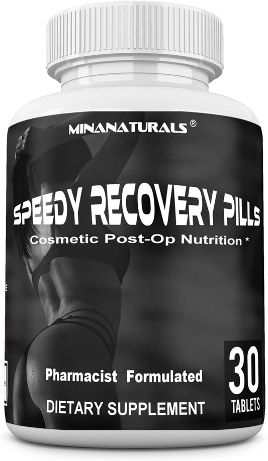 Post-Op Recovery Supplement for Speedy Healing. Scar Support Pills with Collagen Boost. Ideal for Cosmetic Surgery Recovery. 30 Tablets.