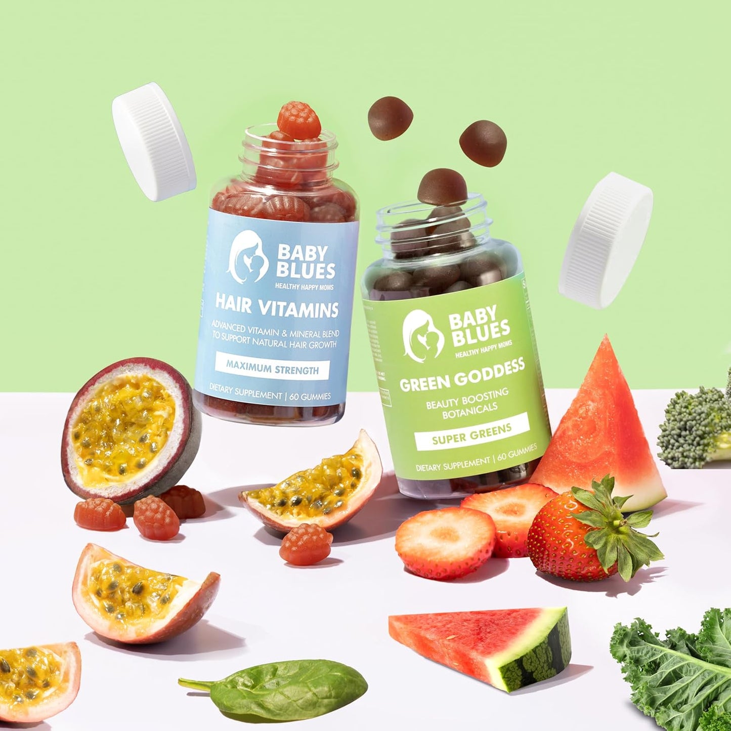 Postpartum Hair Growth and Skin Glow Gummies Bundle for New Moms