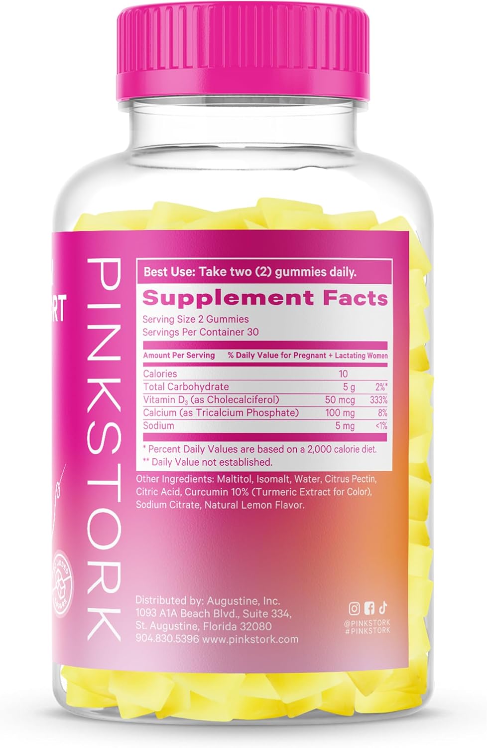 Postpartum Mood Support Vitamin D Gummies for Hormone Balance - Postnatal Vitamin D3, Calcium, Essentials for Breastfeeding - 60 Lemon Drop Gummies